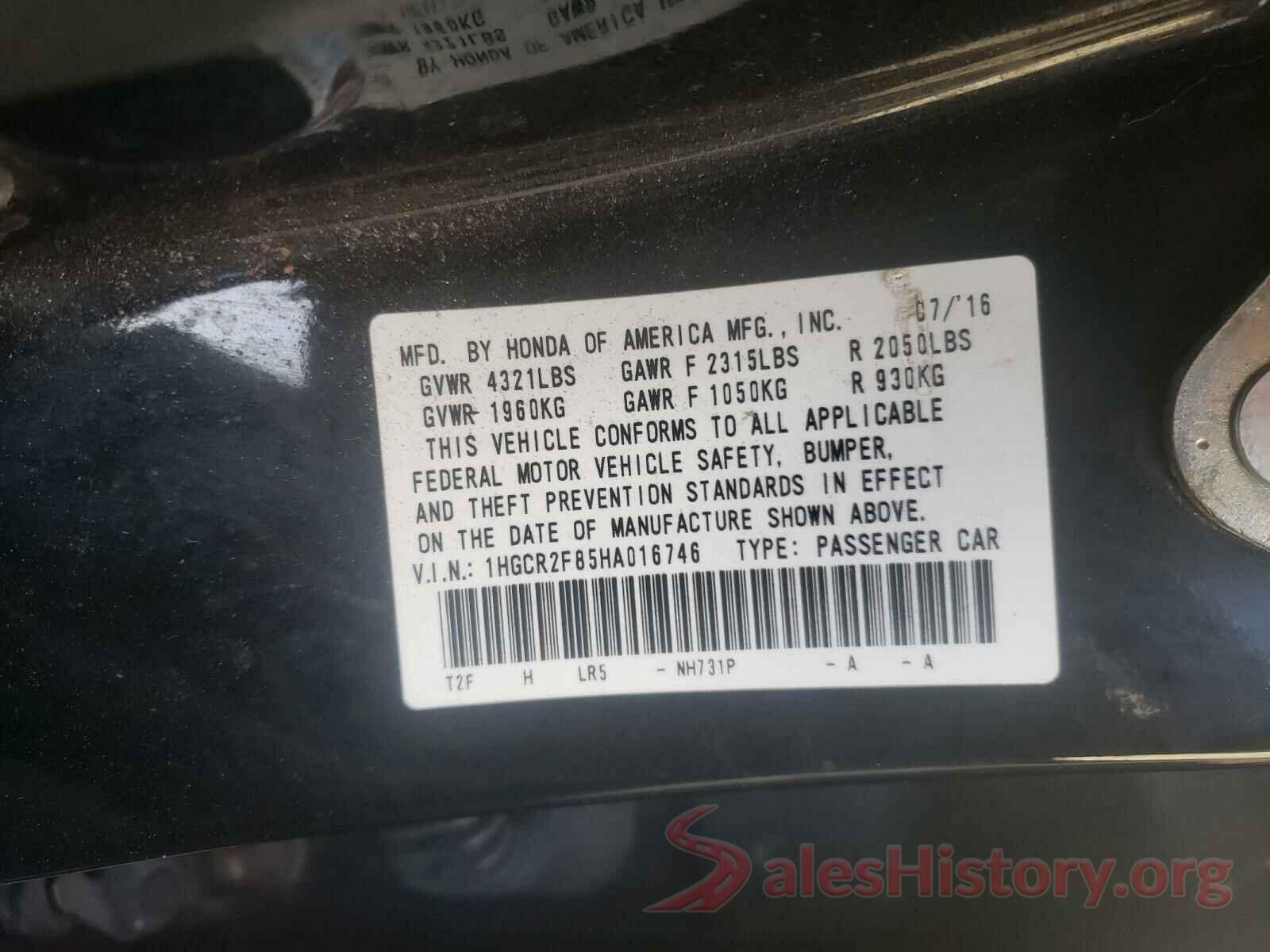 1HGCR2F85HA016746 2017 HONDA ACCORD