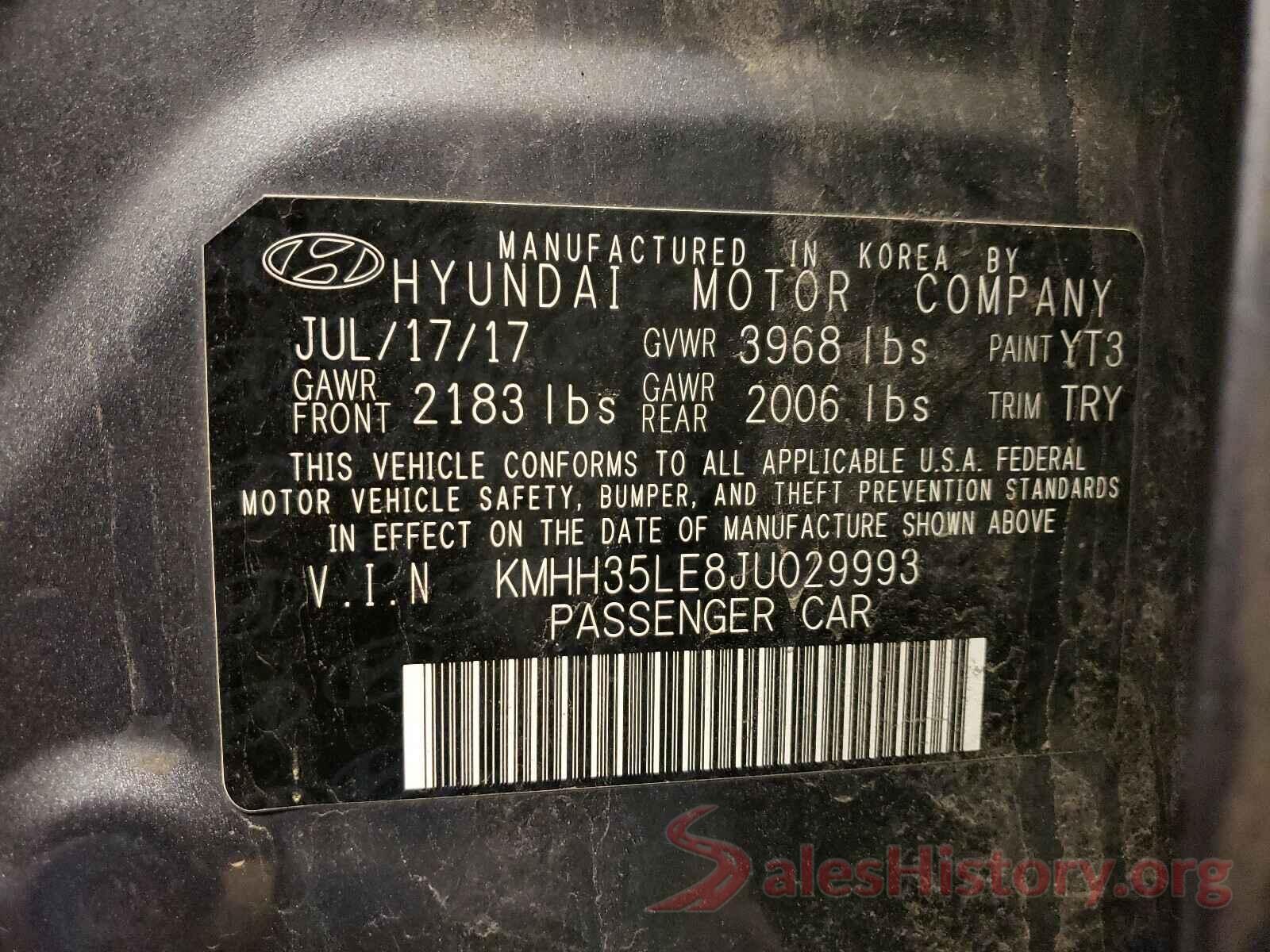 KMHH35LE8JU029993 2018 HYUNDAI ELANTRA