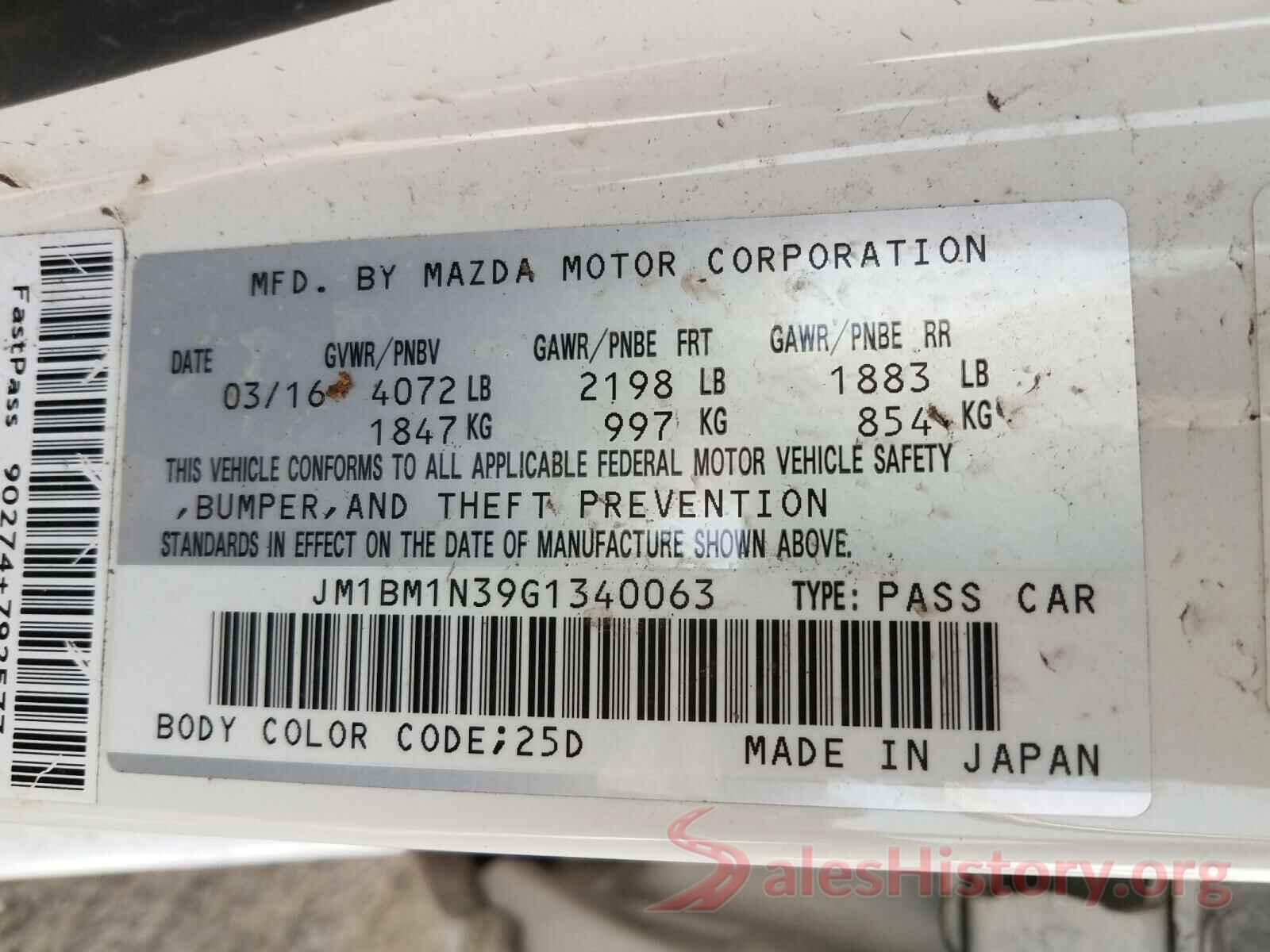 JM1BM1N39G1340063 2016 MAZDA 3