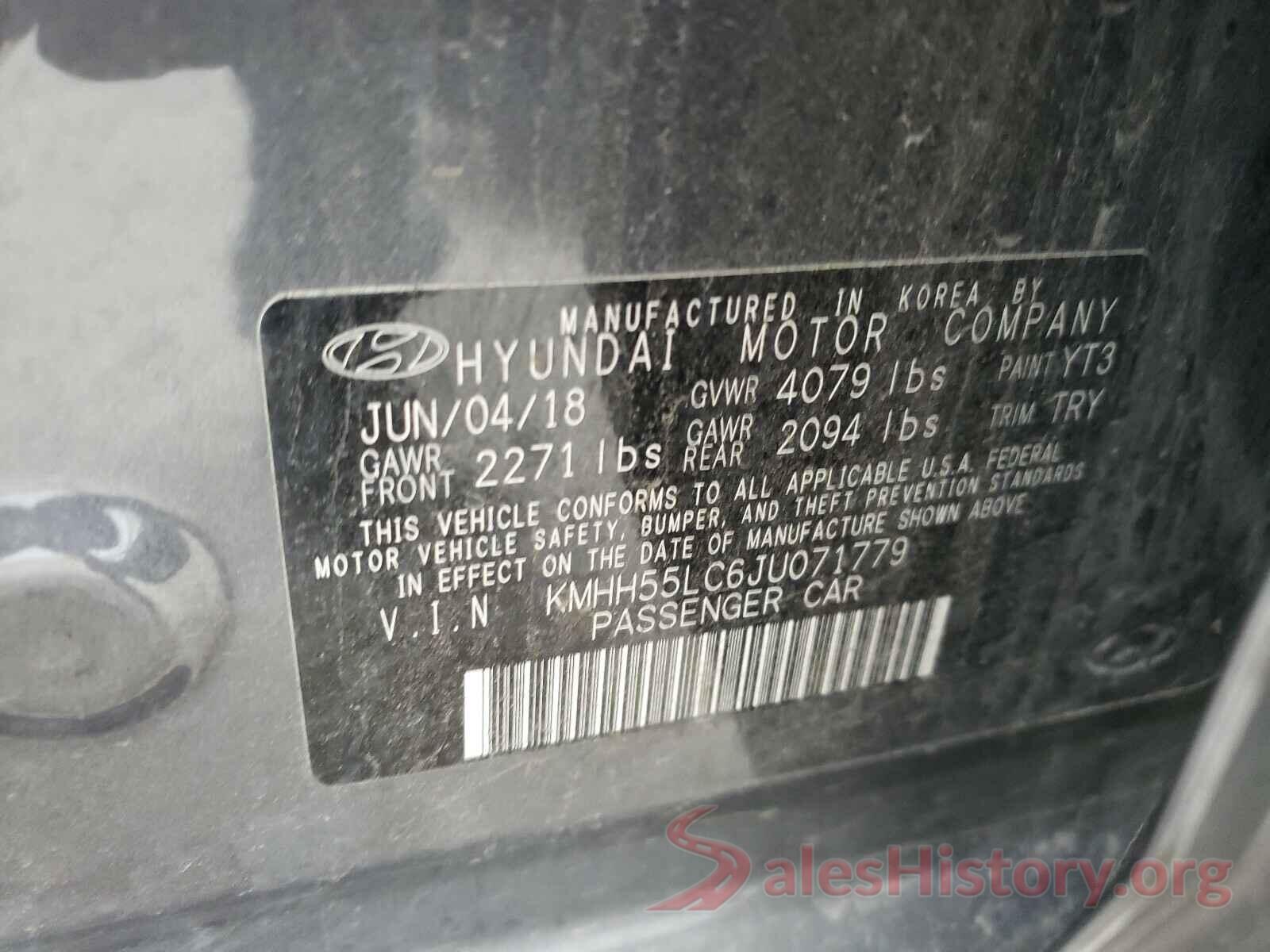 KMHH55LC6JU071779 2018 HYUNDAI ELANTRA