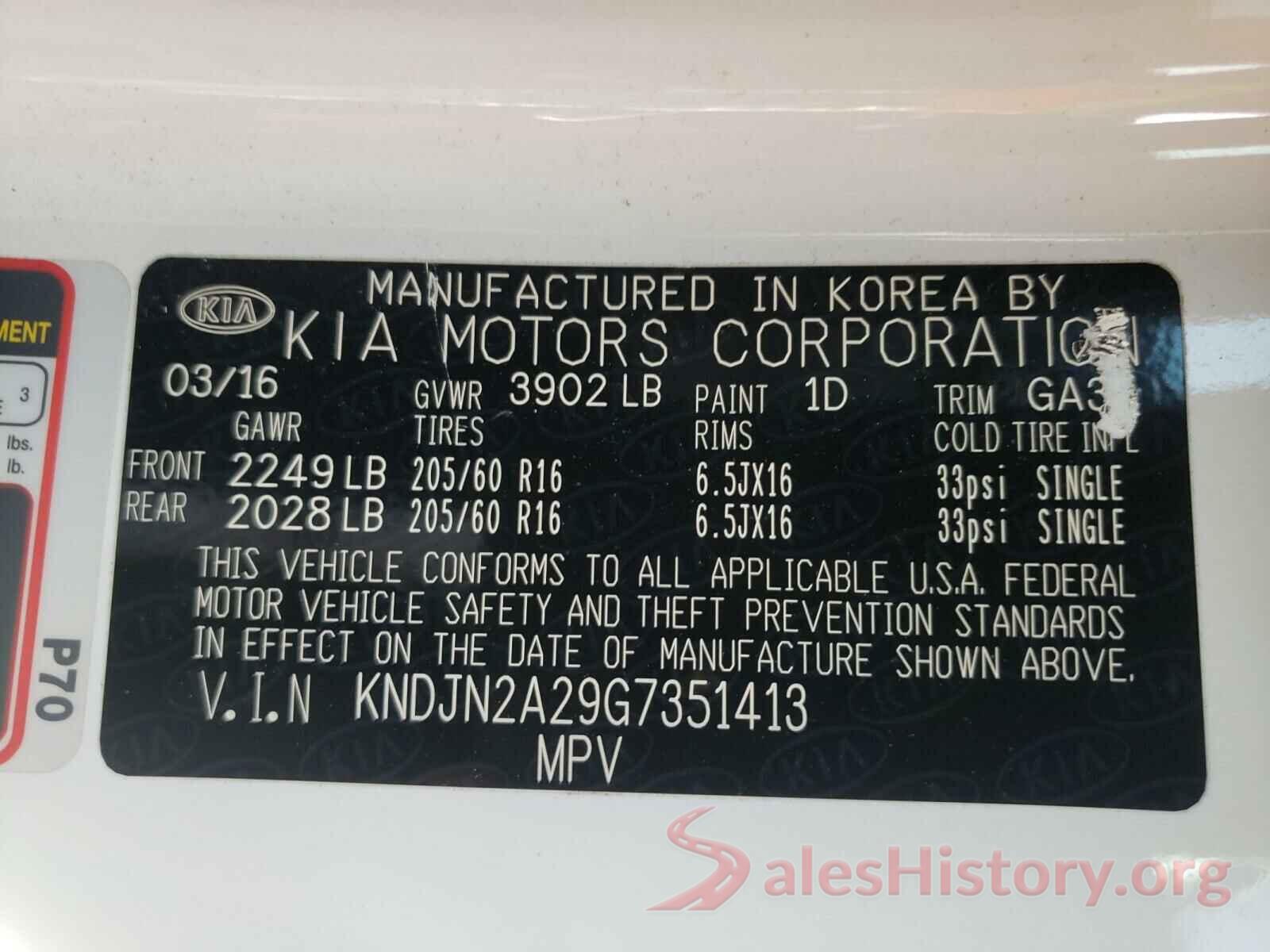 KNDJN2A29G7351413 2016 KIA SOUL