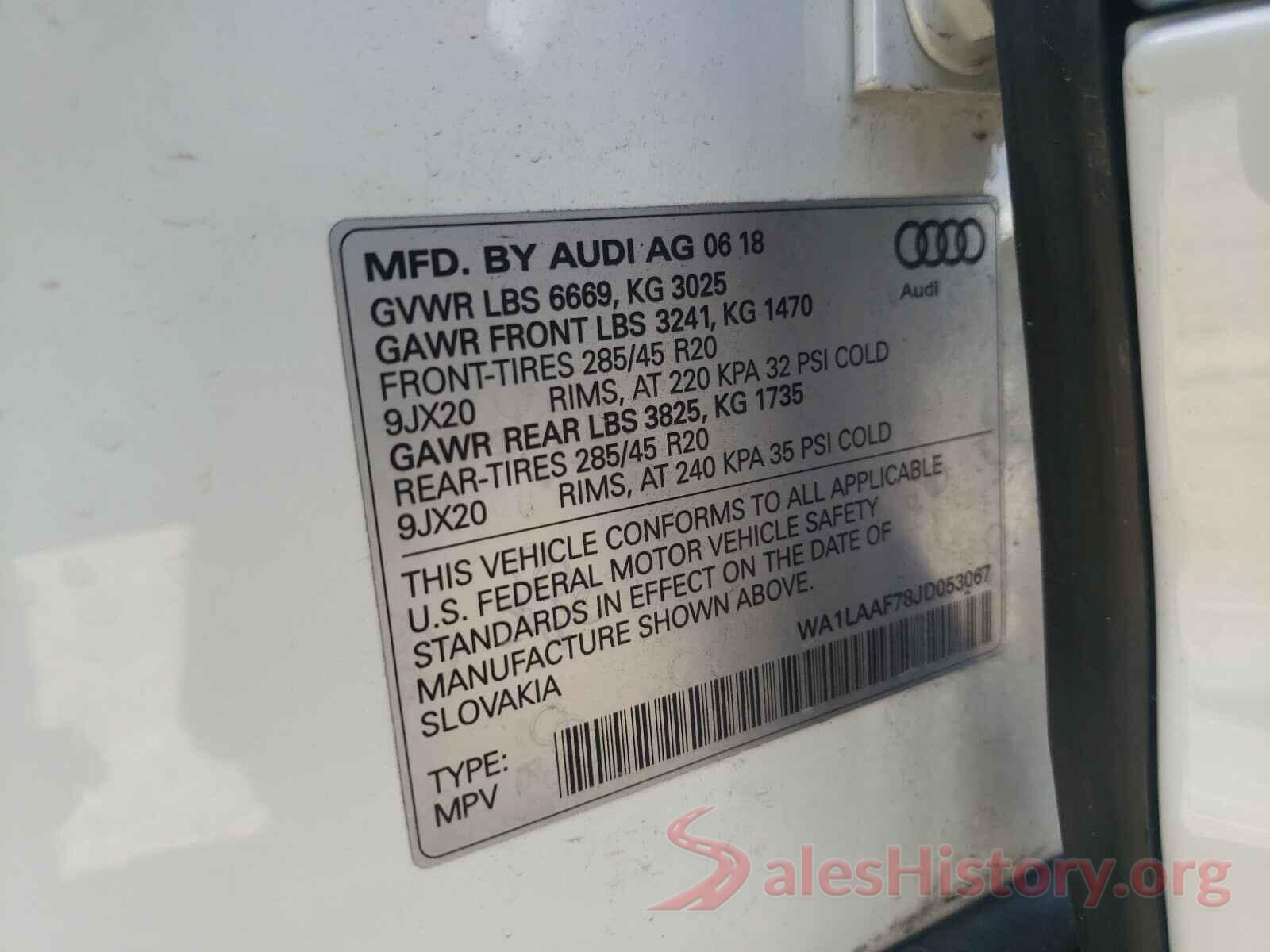 WA1LAAF78JD053067 2018 AUDI Q7