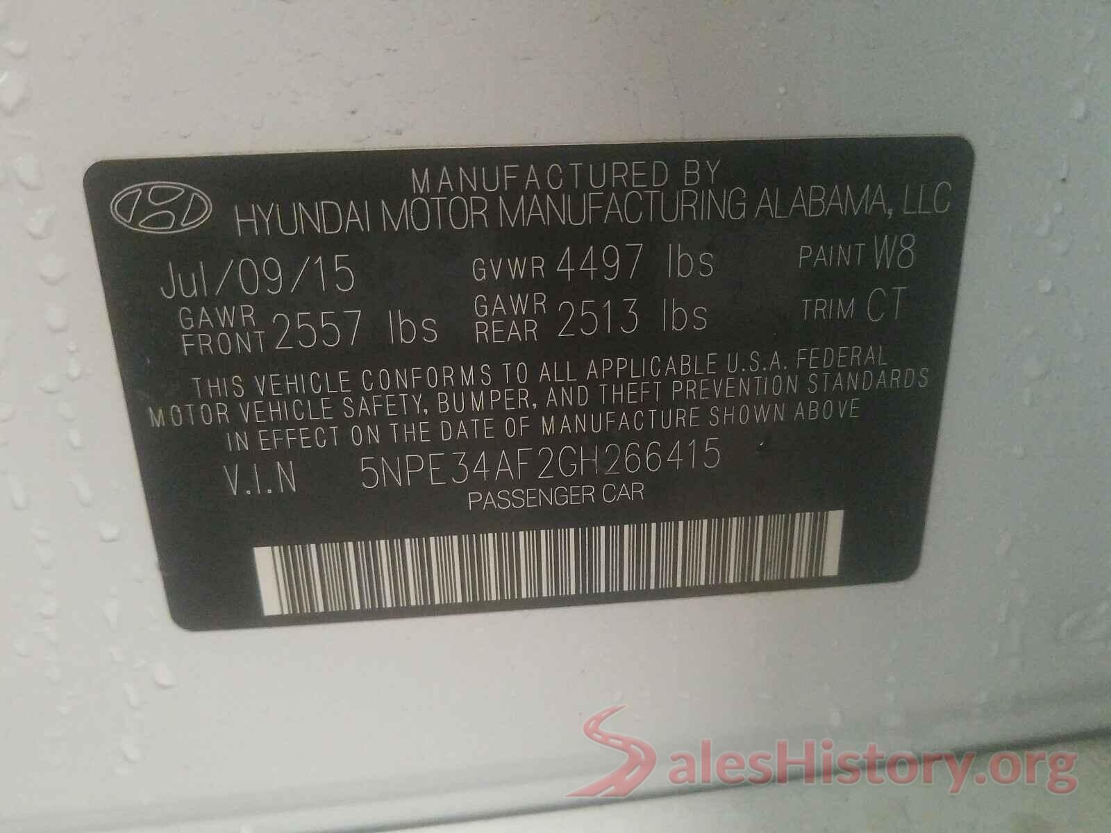 5NPE34AF2GH266415 2016 HYUNDAI SONATA