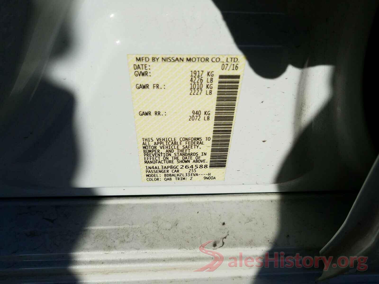 1N4AL3AP8GC264588 2016 NISSAN ALTIMA