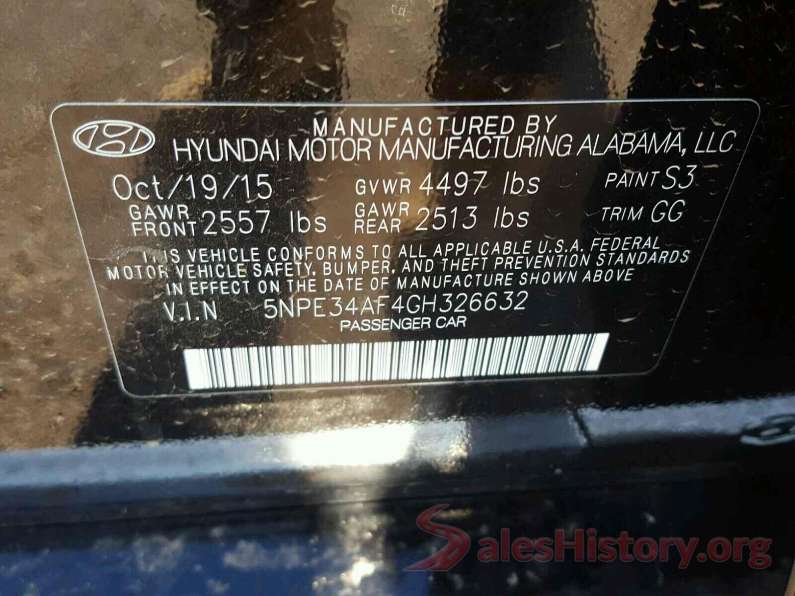 5NPE34AF4GH326632 2016 HYUNDAI SONATA