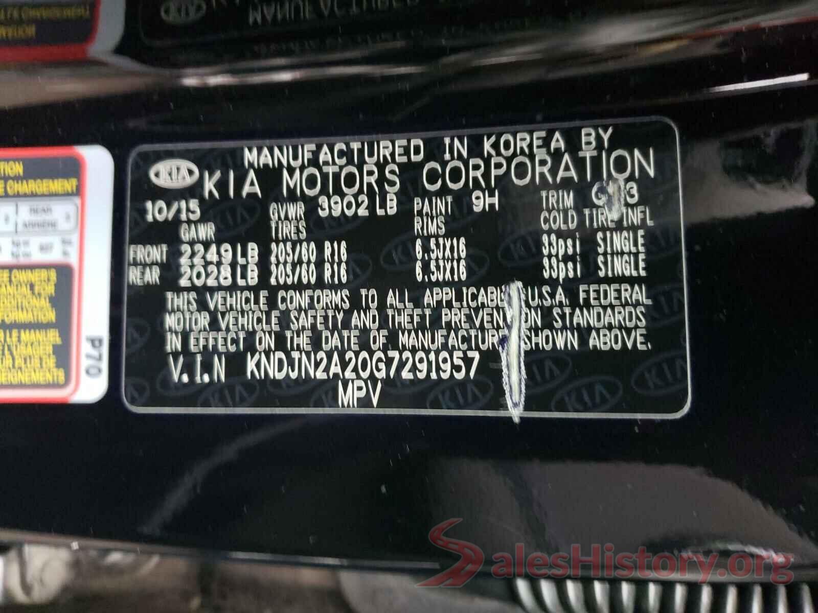 KNDJN2A20G7291957 2016 KIA SOUL