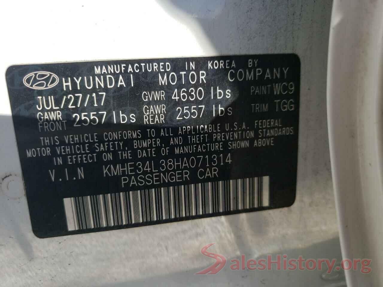 KMHE34L38HA071314 2017 HYUNDAI SONATA