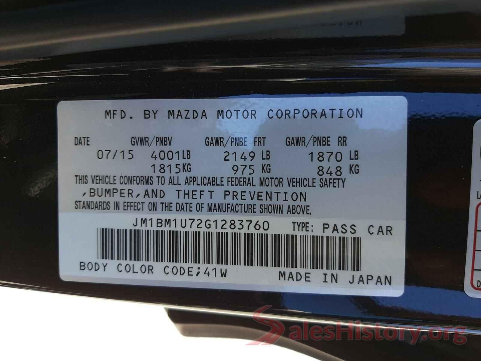 JM1BM1U72G1283760 2016 MAZDA 3