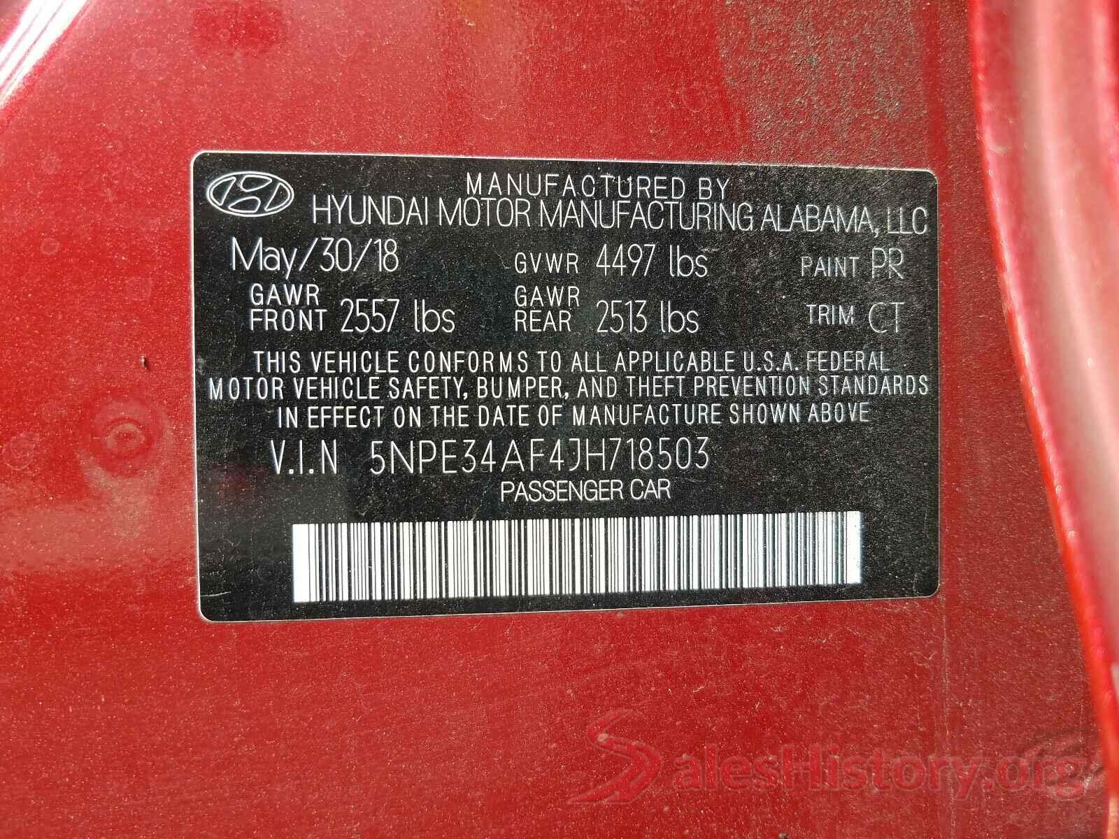 5NPE34AF4JH718503 2018 HYUNDAI SONATA