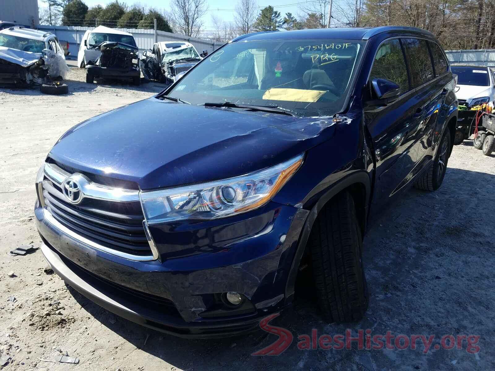 5TDJKRFH2GS331606 2016 TOYOTA HIGHLANDER