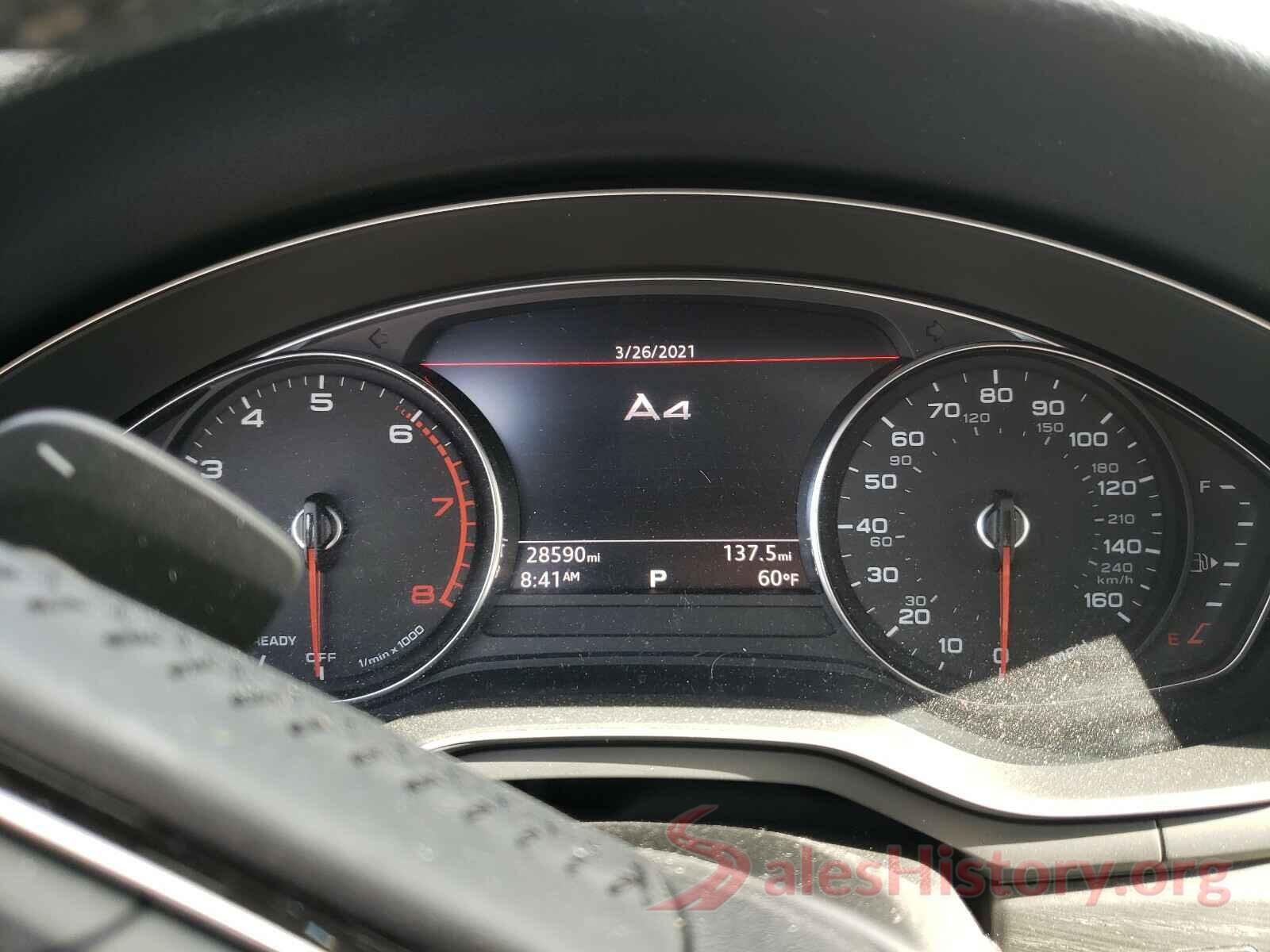 WAUGMAF47KA005712 2019 AUDI A4