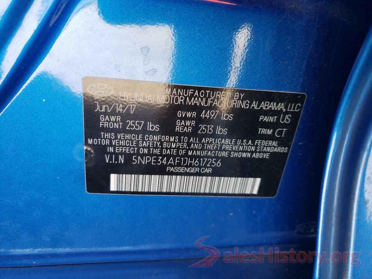 5NPE34AF1JH617256 2018 HYUNDAI SONATA