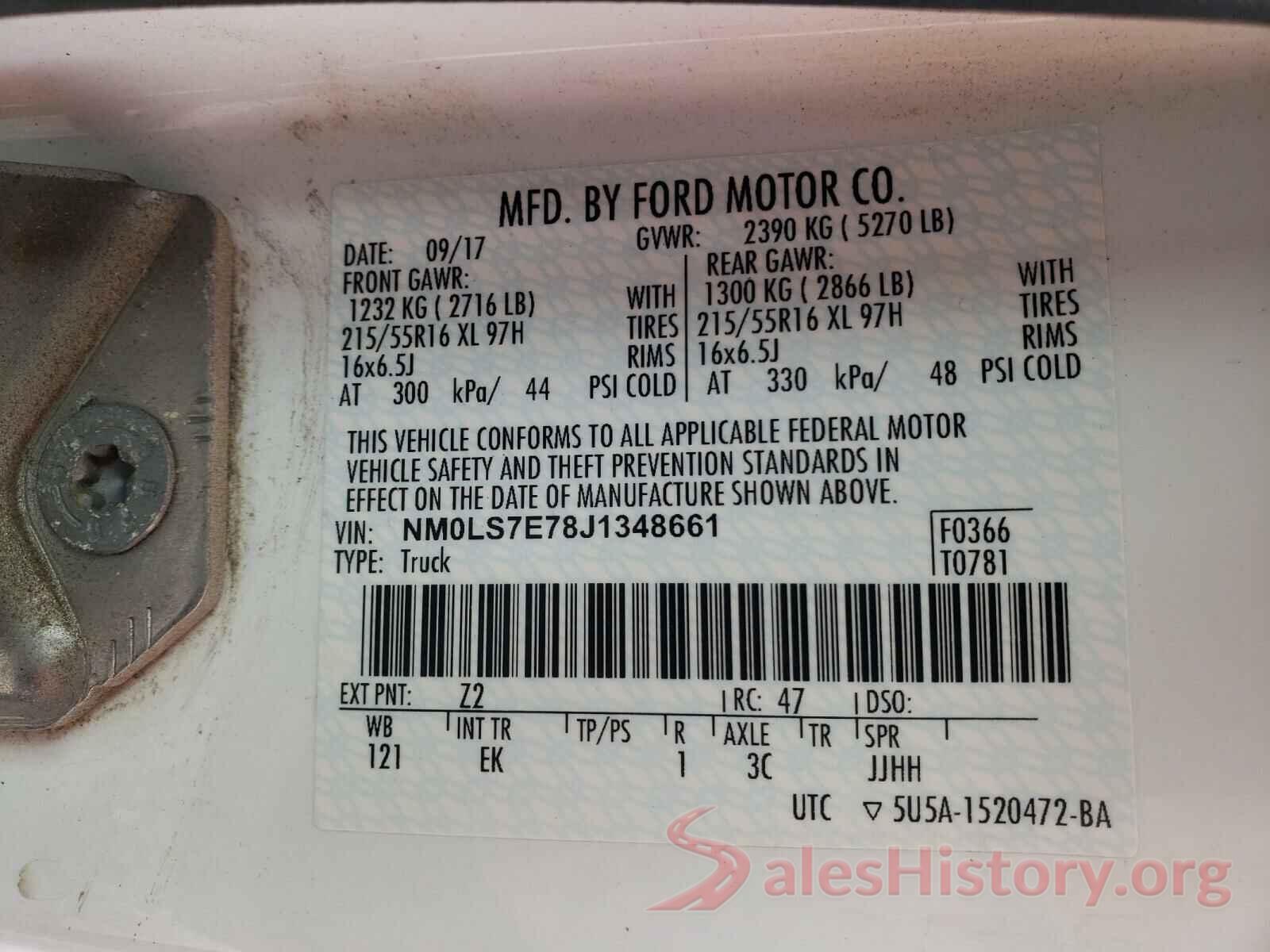 NM0LS7E78J1348661 2018 FORD TRANSIT CO