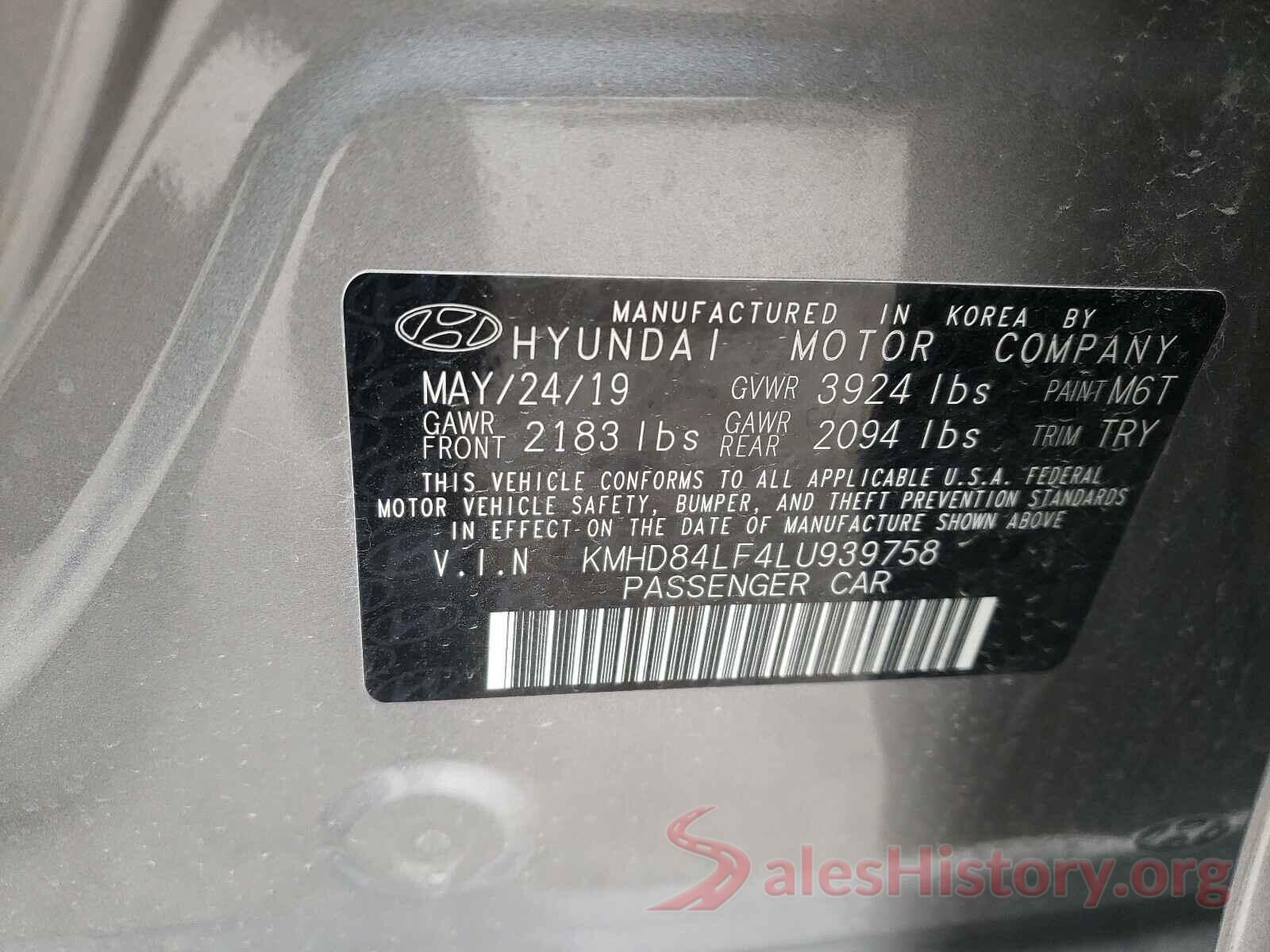 KMHD84LF4LU939758 2020 HYUNDAI ELANTRA