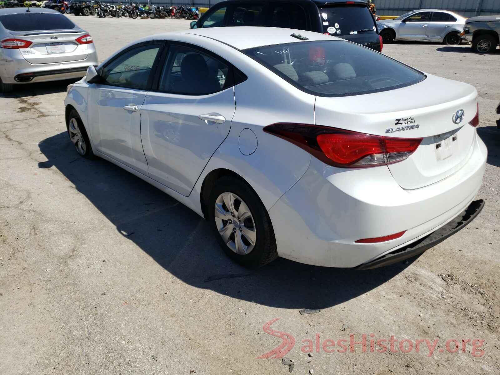 5NPDH4AE4GH718563 2016 HYUNDAI ELANTRA