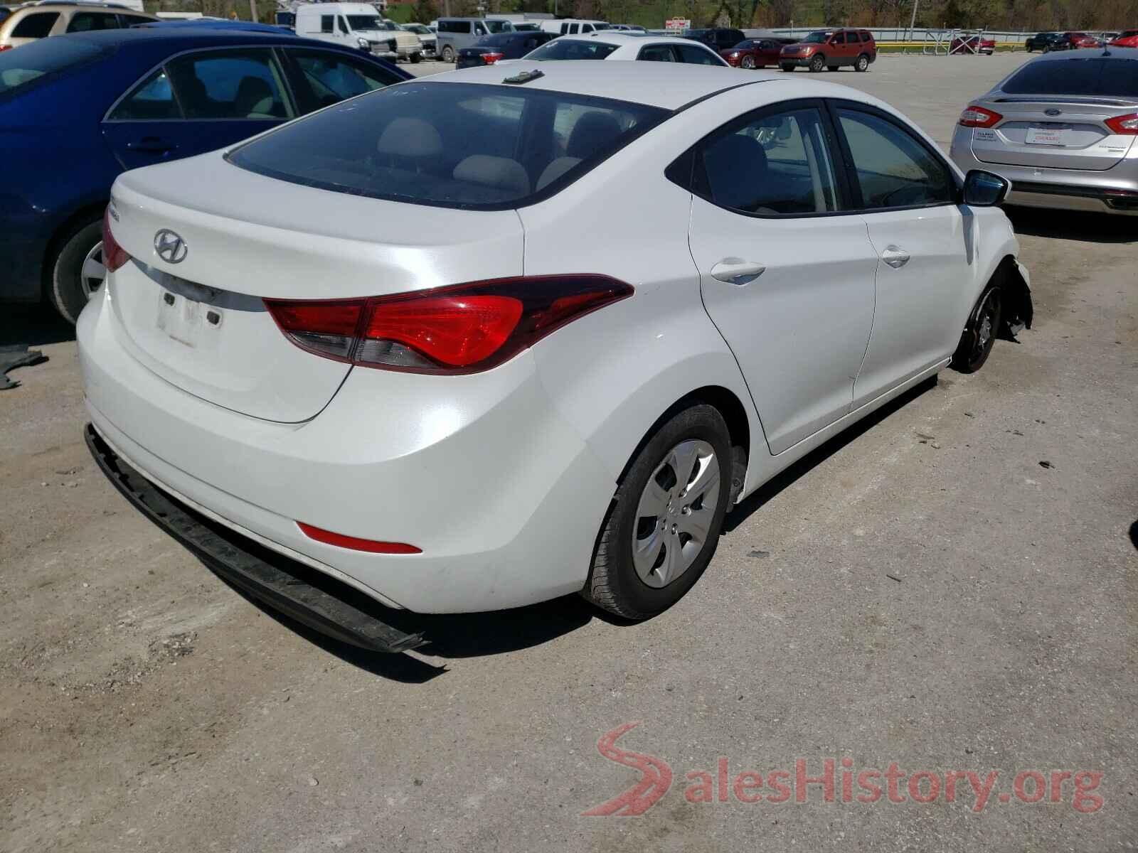 5NPDH4AE4GH718563 2016 HYUNDAI ELANTRA