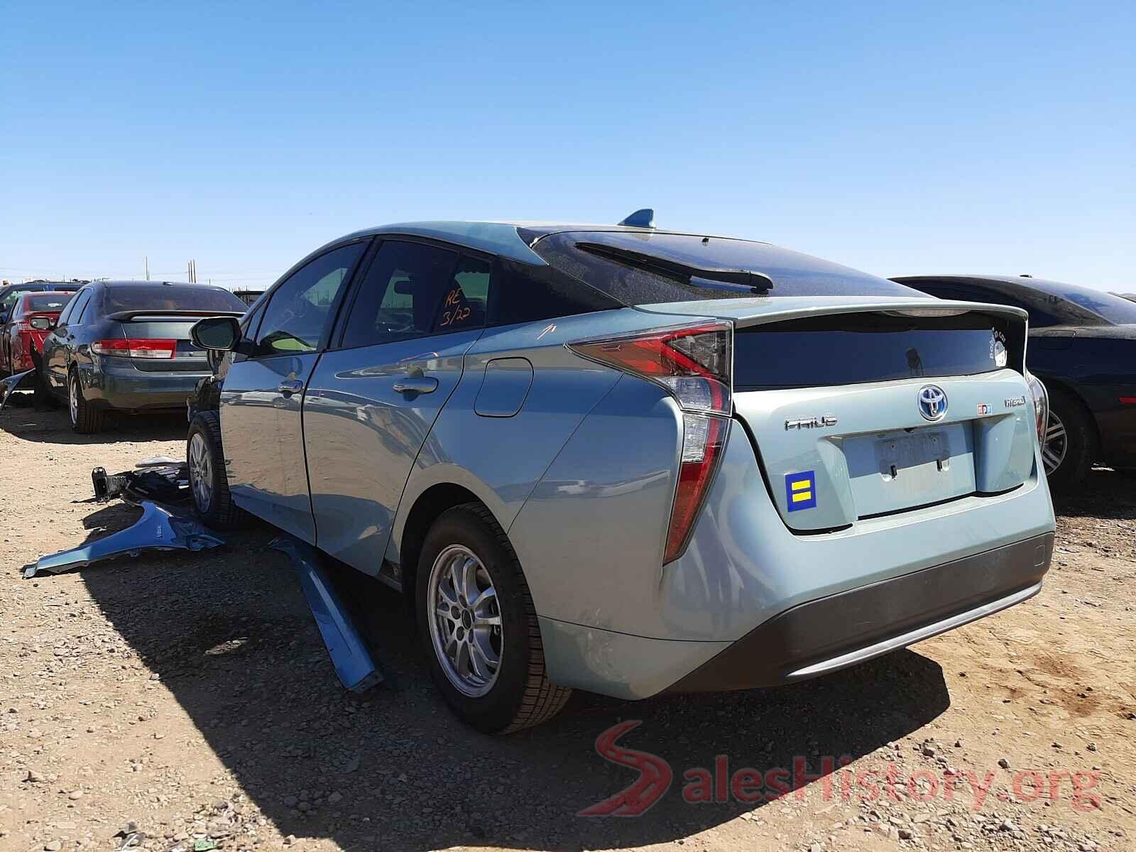 JTDKBRFUXG3022842 2016 TOYOTA PRIUS