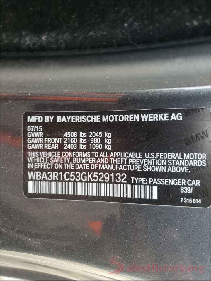 WBA3R1C53GK529132 2016 BMW 4 SERIES