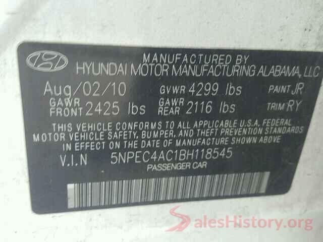 5NPEC4AC1BH118545 2011 HYUNDAI SONATA