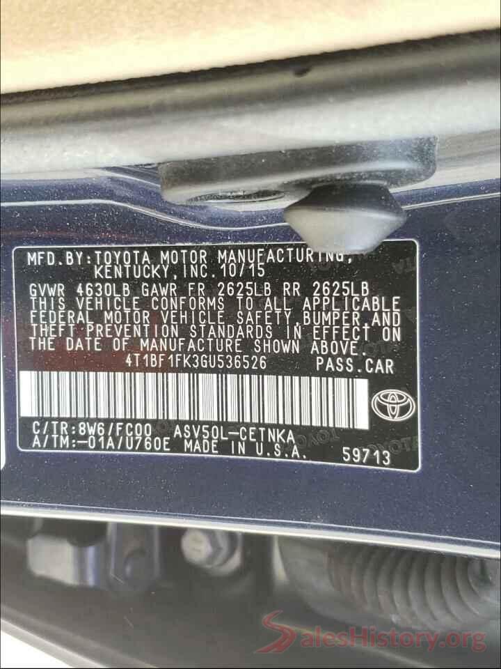 4T1BF1FK3GU536526 2016 TOYOTA CAMRY