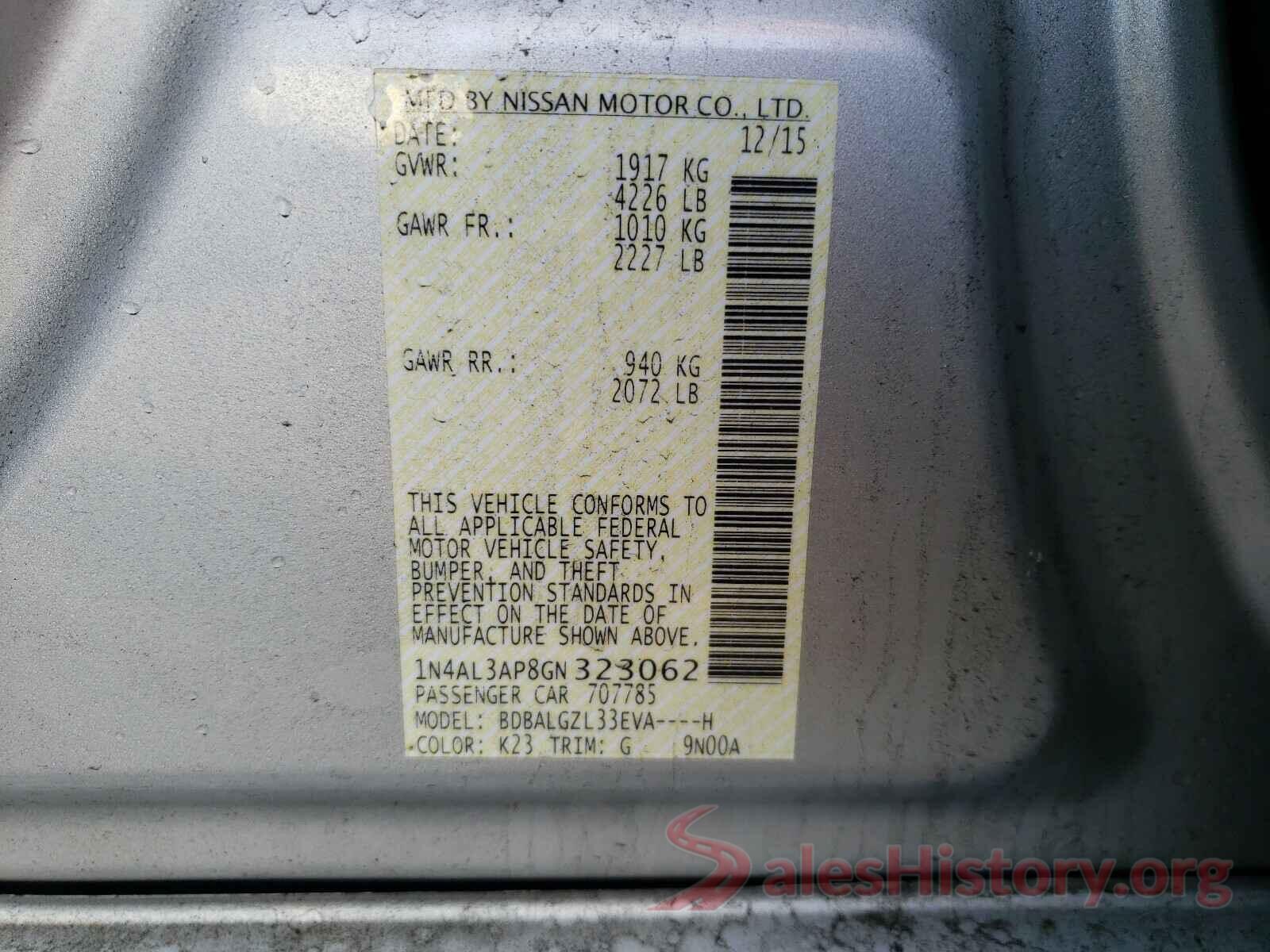 1N4AL3AP8GN323062 2016 NISSAN ALTIMA