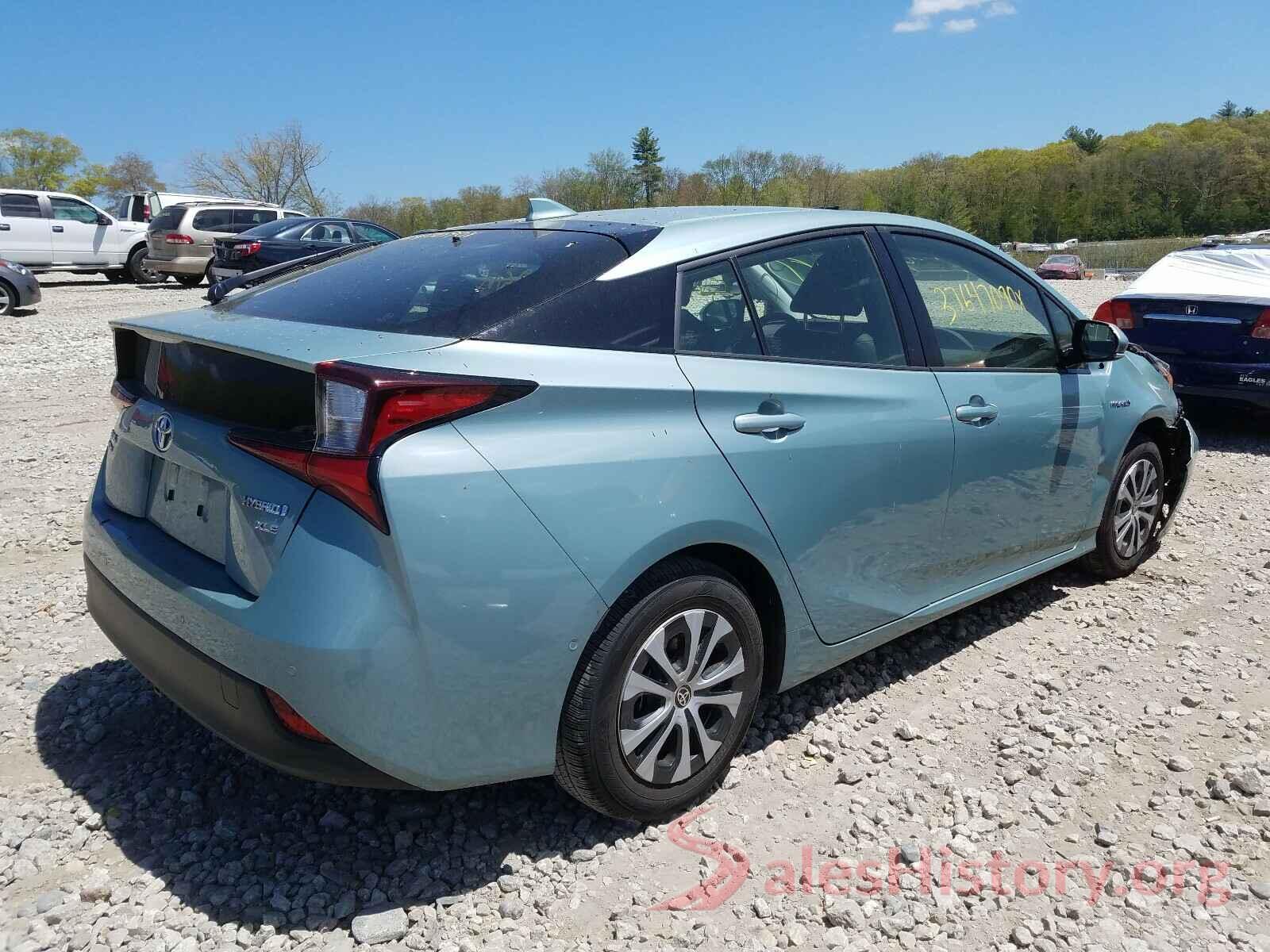 JTDL9RFU0K3011017 2019 TOYOTA PRIUS