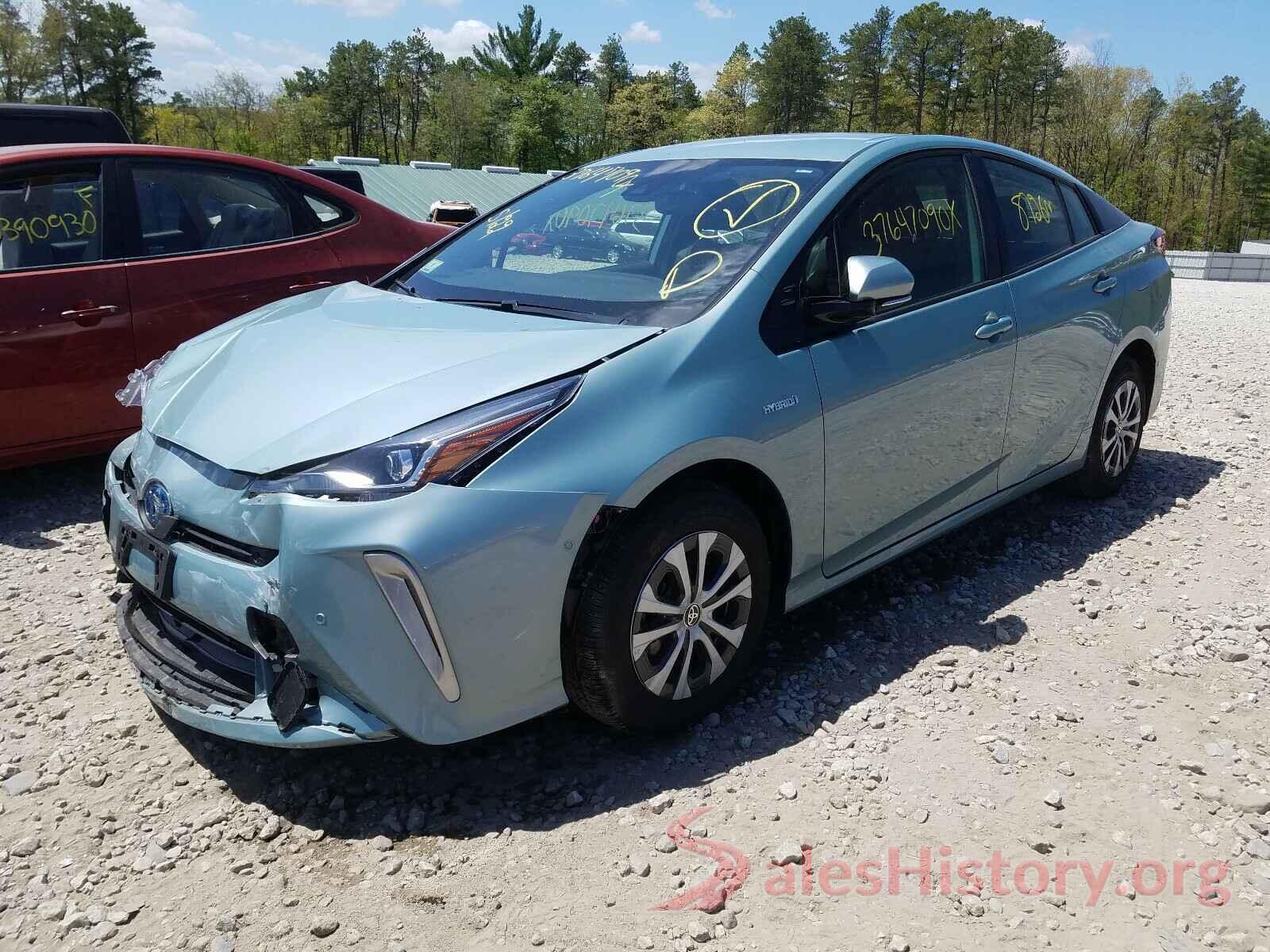 JTDL9RFU0K3011017 2019 TOYOTA PRIUS