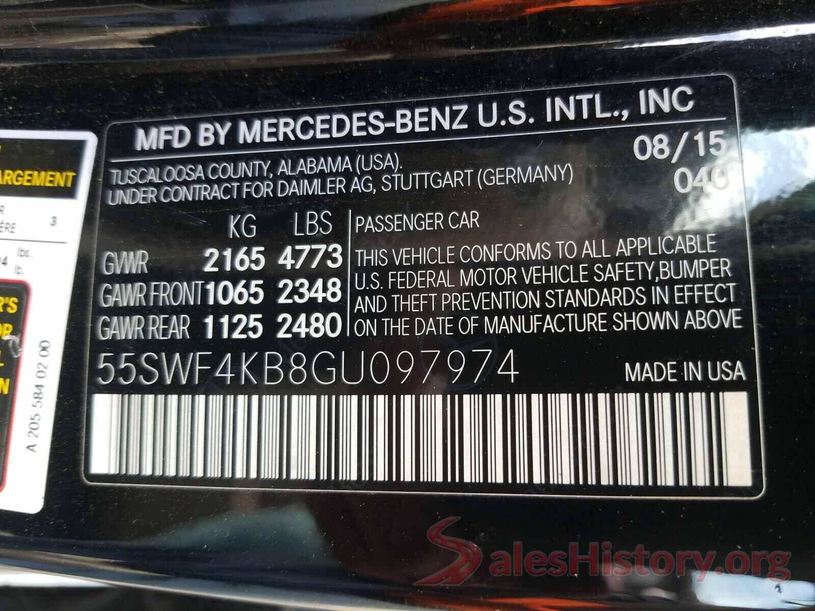 55SWF4KB8GU097974 2016 MERCEDES-BENZ C CLASS