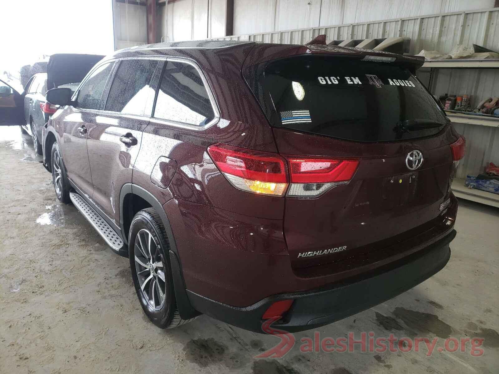 5TDKZRFHXKS333144 2019 TOYOTA HIGHLANDER