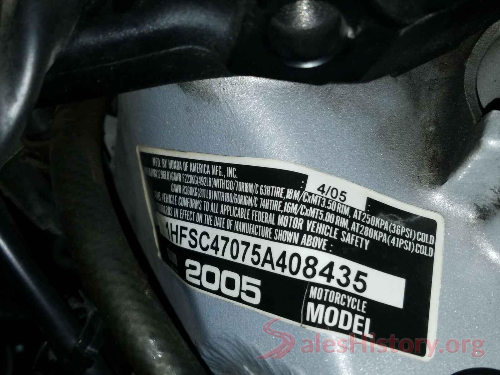 1HFSC47075A408435 2005 HONDA GL CYCLE