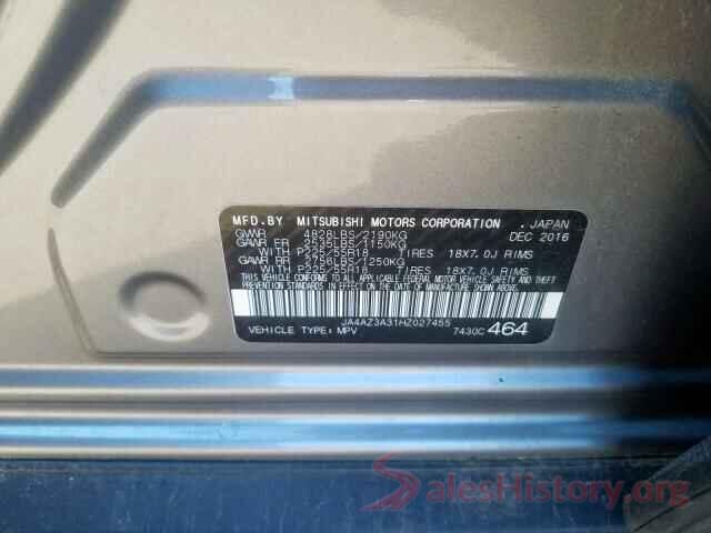 JA4AZ3A31HZ027455 2017 MITSUBISHI OUTLANDER