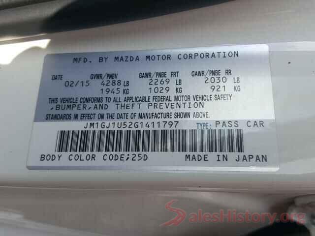 JM1GJ1U52G1411797 2016 MAZDA 6