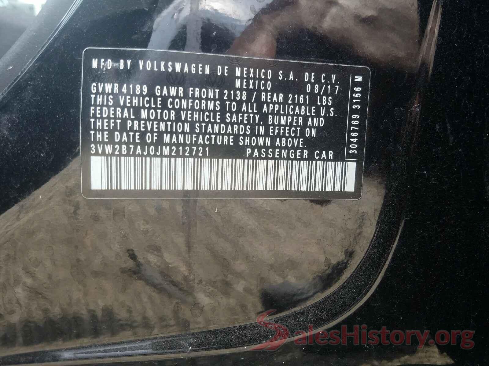 3VW2B7AJ0JM212721 2018 VOLKSWAGEN JETTA