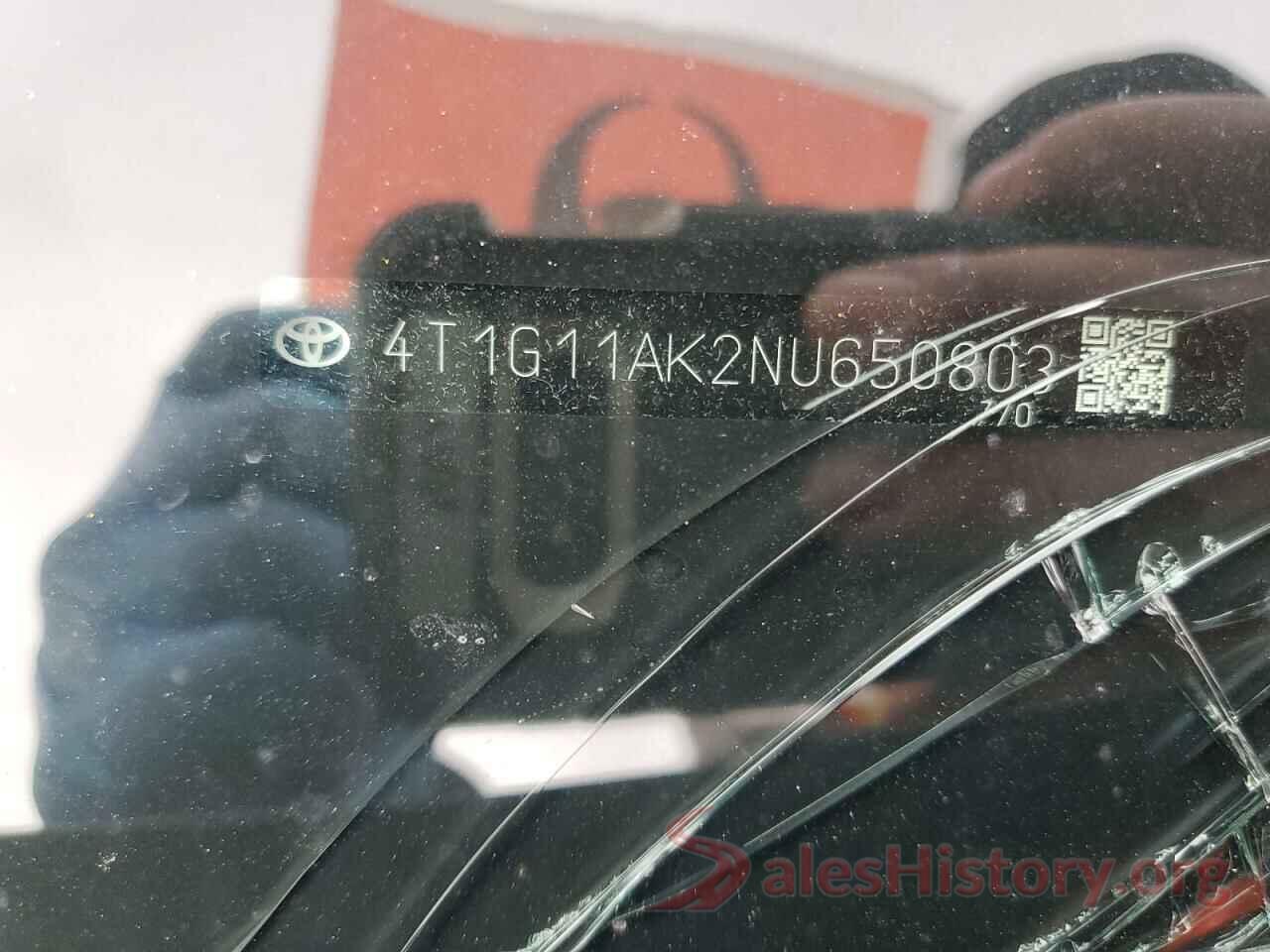 4T1G11AK2NU650803 2022 TOYOTA CAMRY