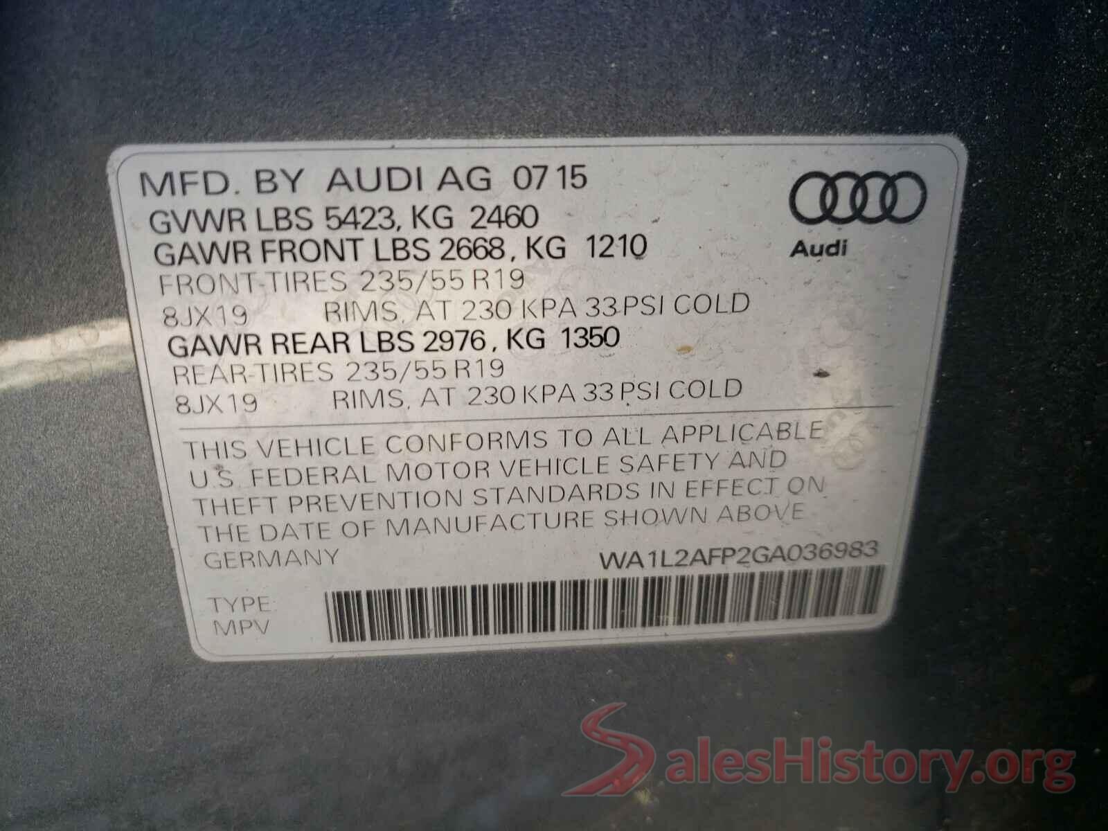 WA1L2AFP2GA036983 2016 AUDI Q5