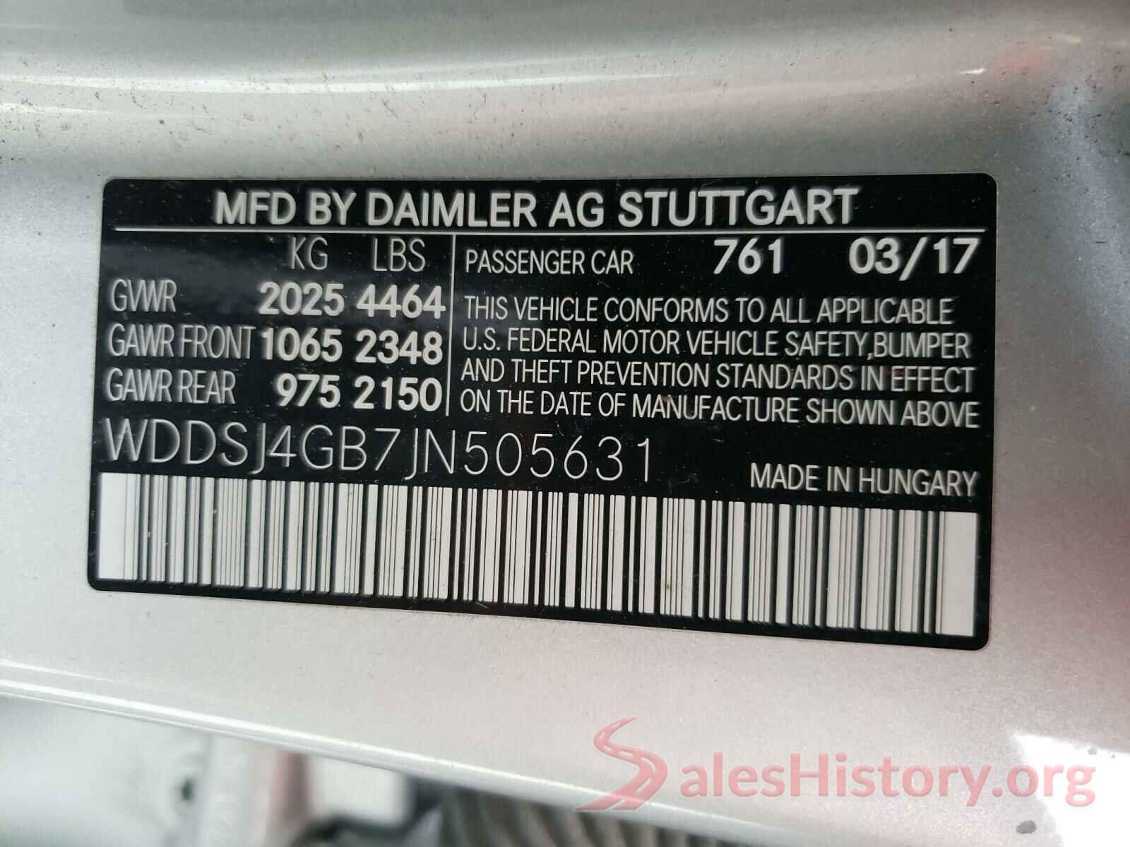 WDDSJ4GB7JN505631 2018 MERCEDES-BENZ C CLASS