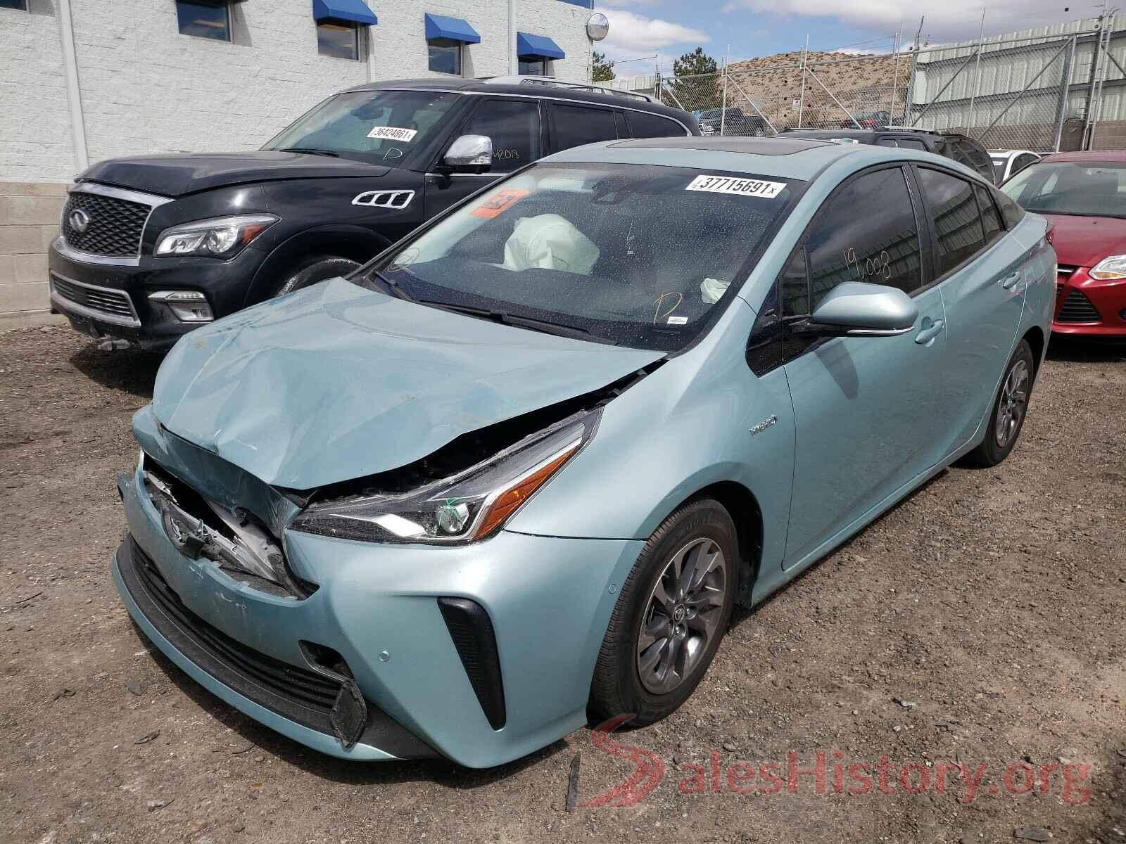 JTDKARFU7K3091693 2019 TOYOTA PRIUS