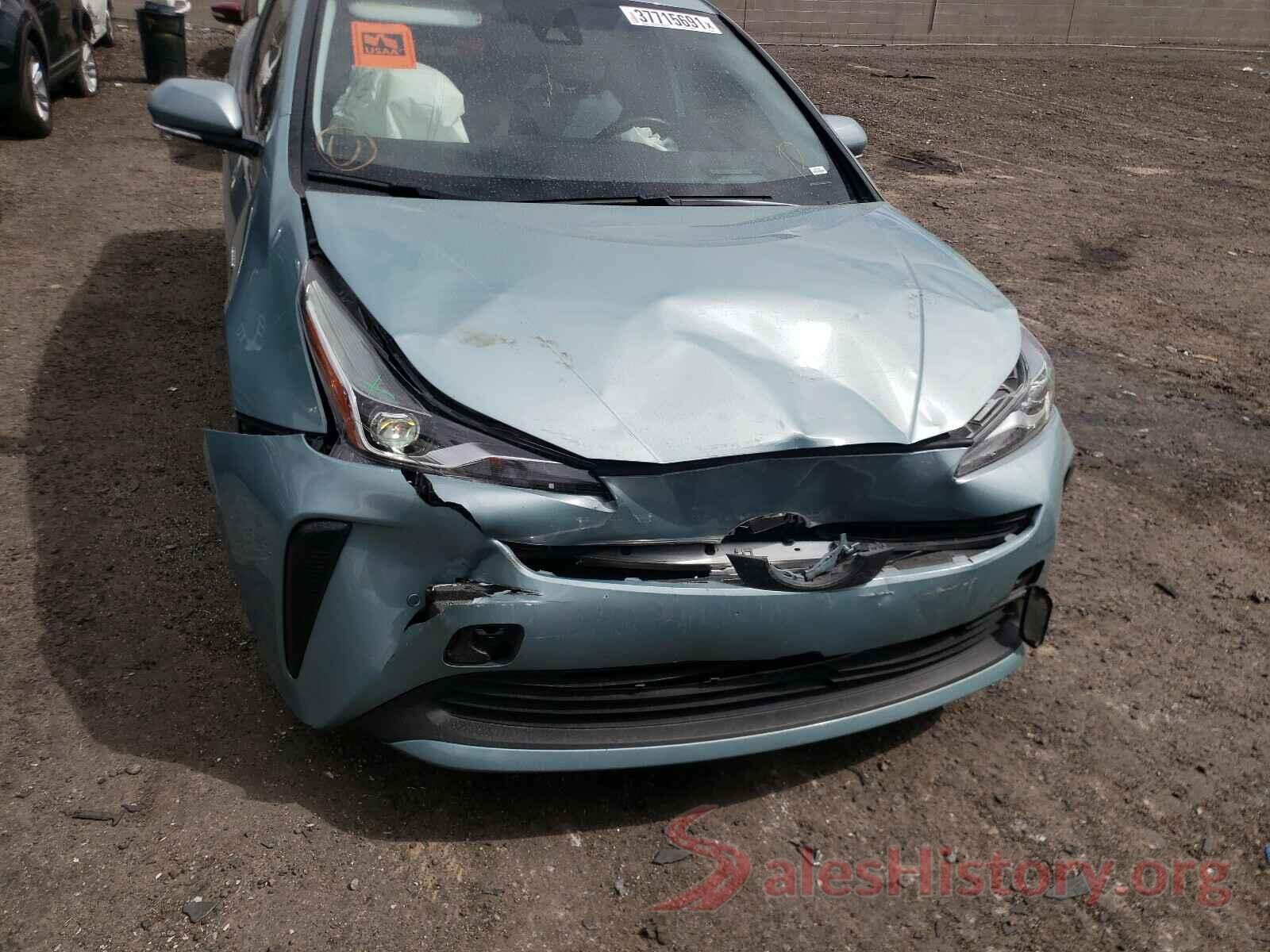 JTDKARFU7K3091693 2019 TOYOTA PRIUS