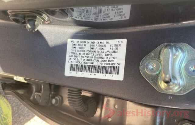 1HGCR2F39GA096491 2016 HONDA ACCORD