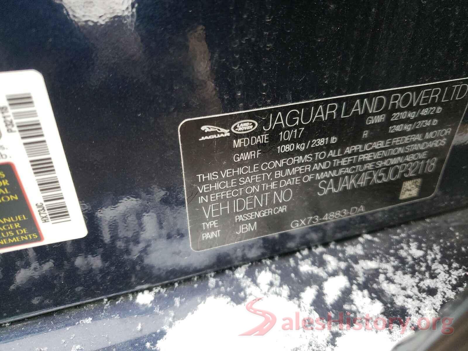 SAJAK4FX5JCP32118 2018 JAGUAR XE