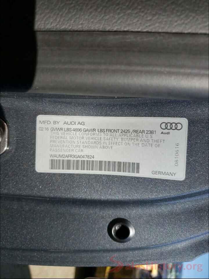 WAUM2AFR3GA047824 2016 AUDI A5