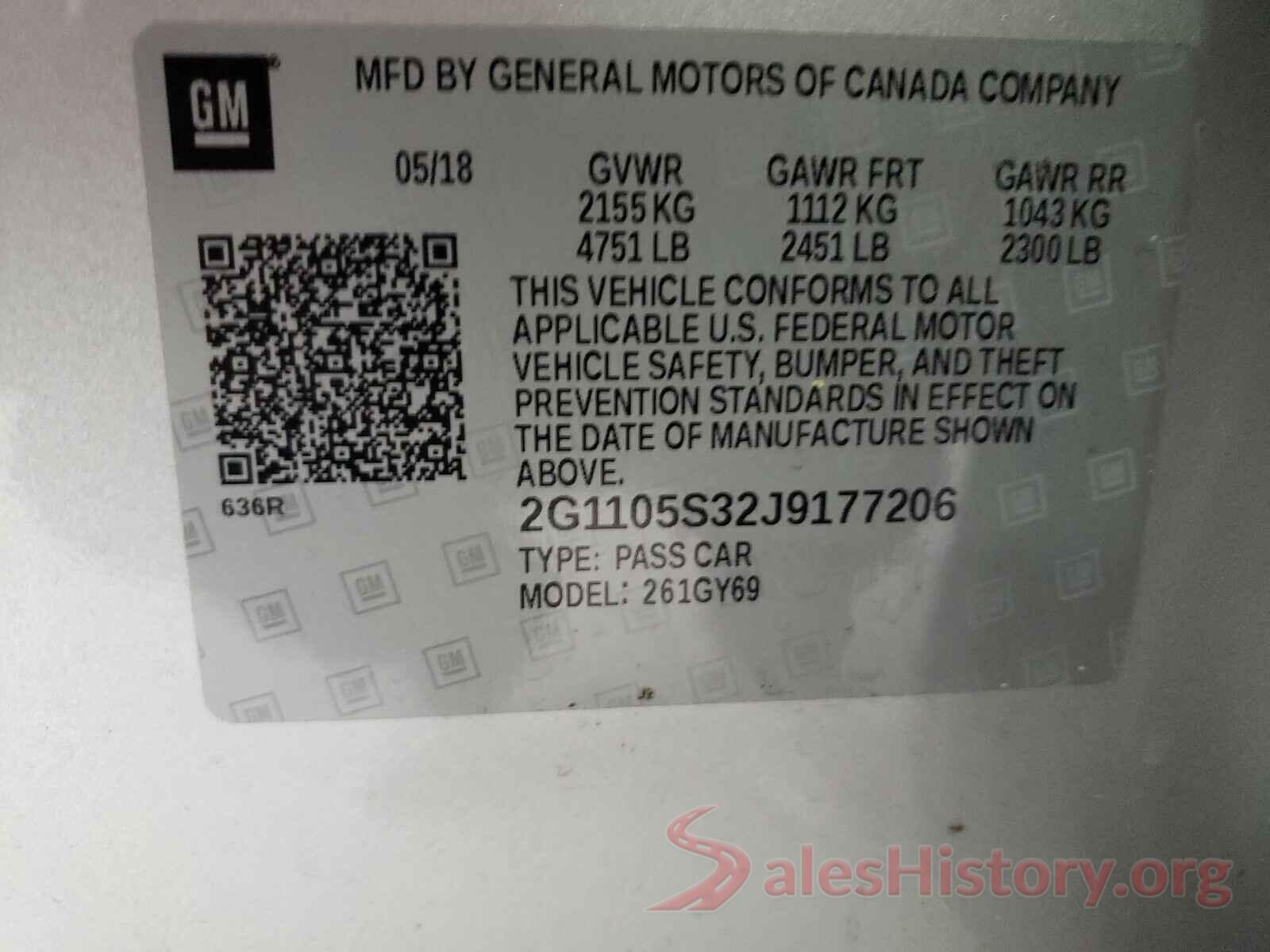 2G1105S32J9177206 2018 CHEVROLET IMPALA