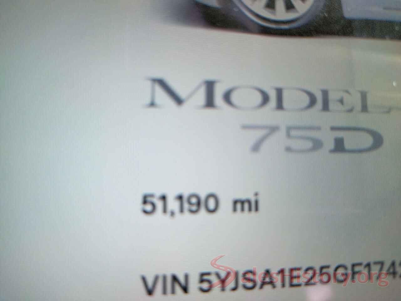 5YJSA1E25GF174261 2016 TESLA MODEL S