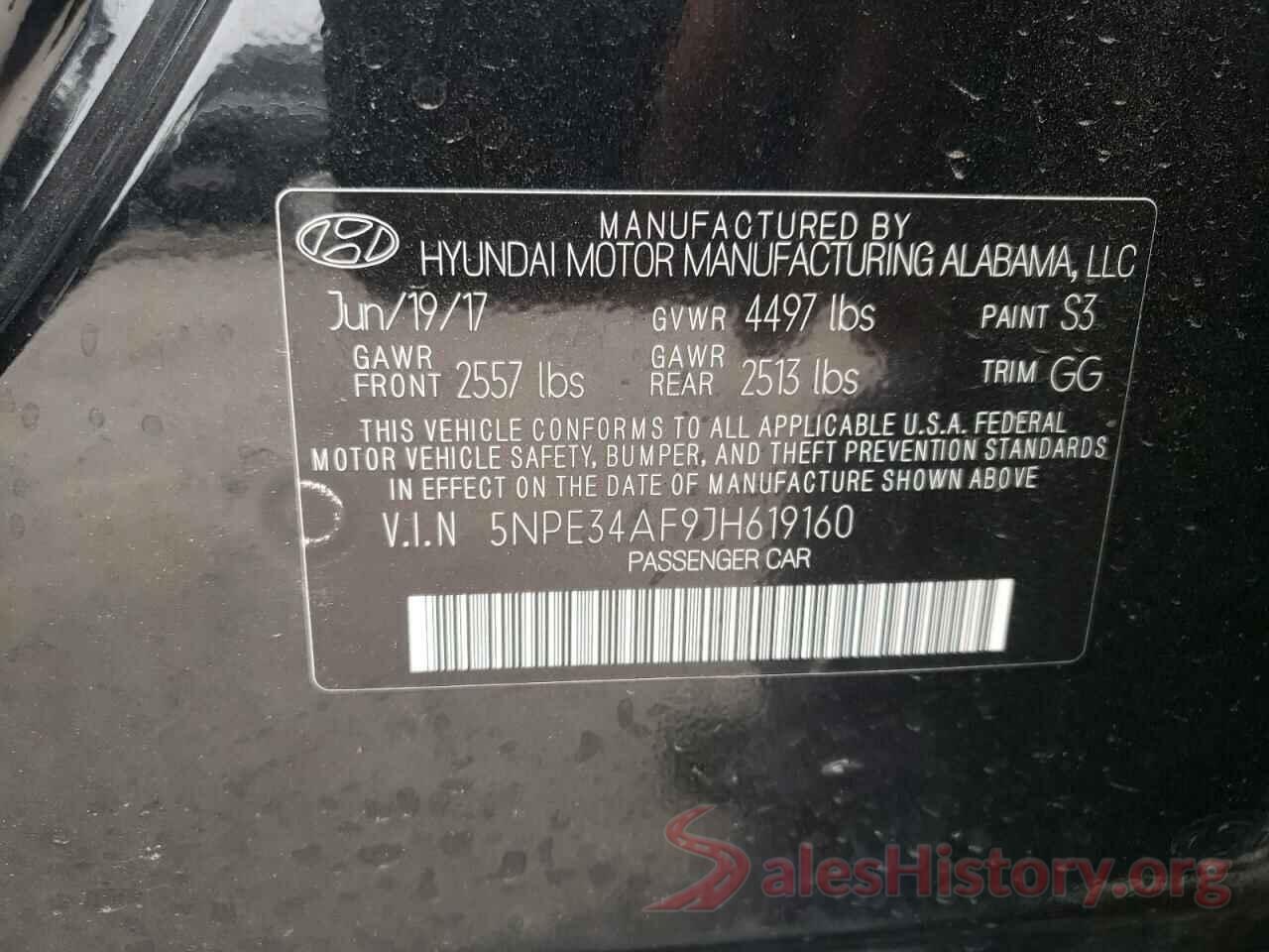 5NPE34AF9JH619160 2018 HYUNDAI SONATA