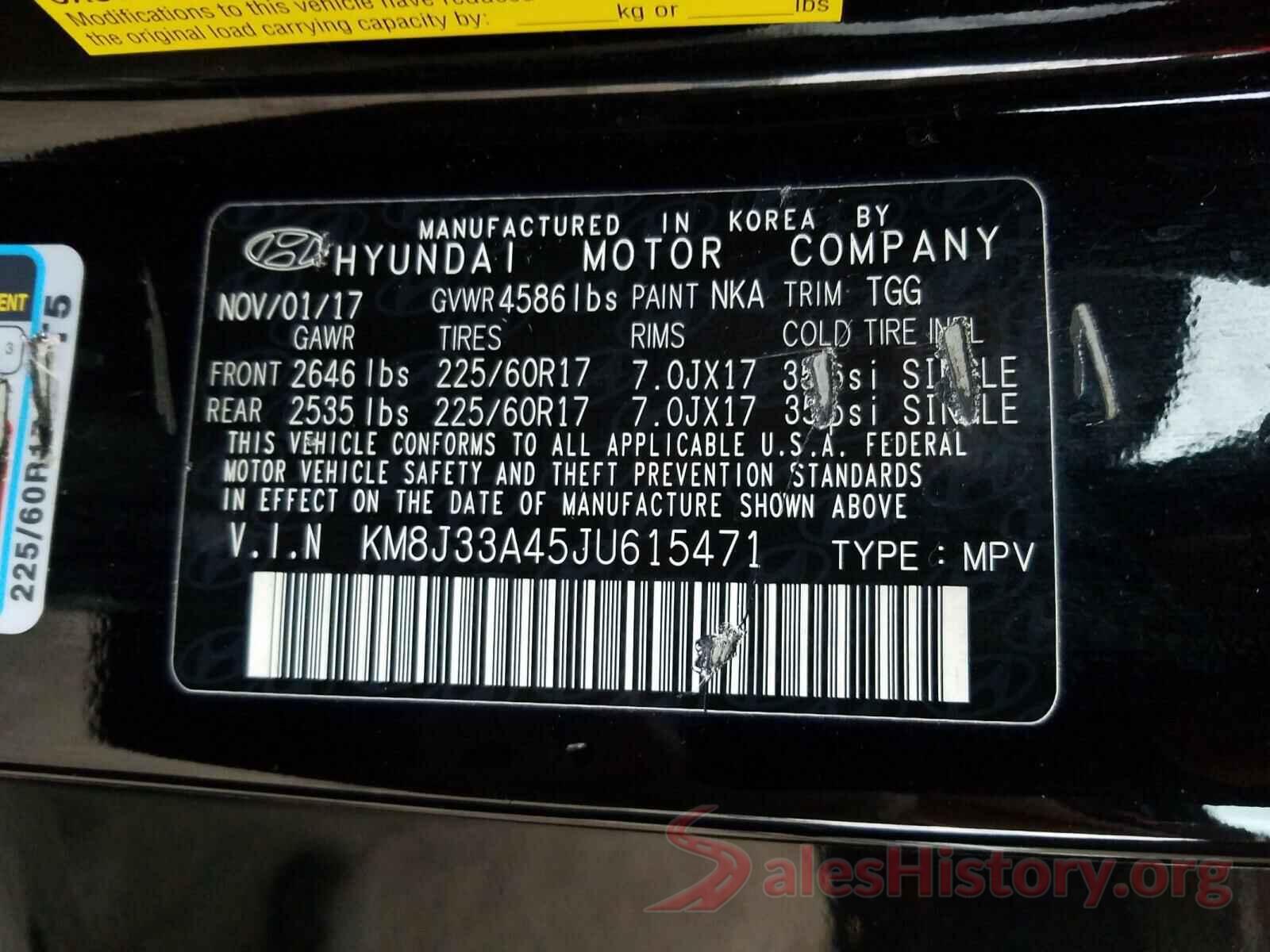 KM8J33A45JU615471 2018 HYUNDAI TUCSON