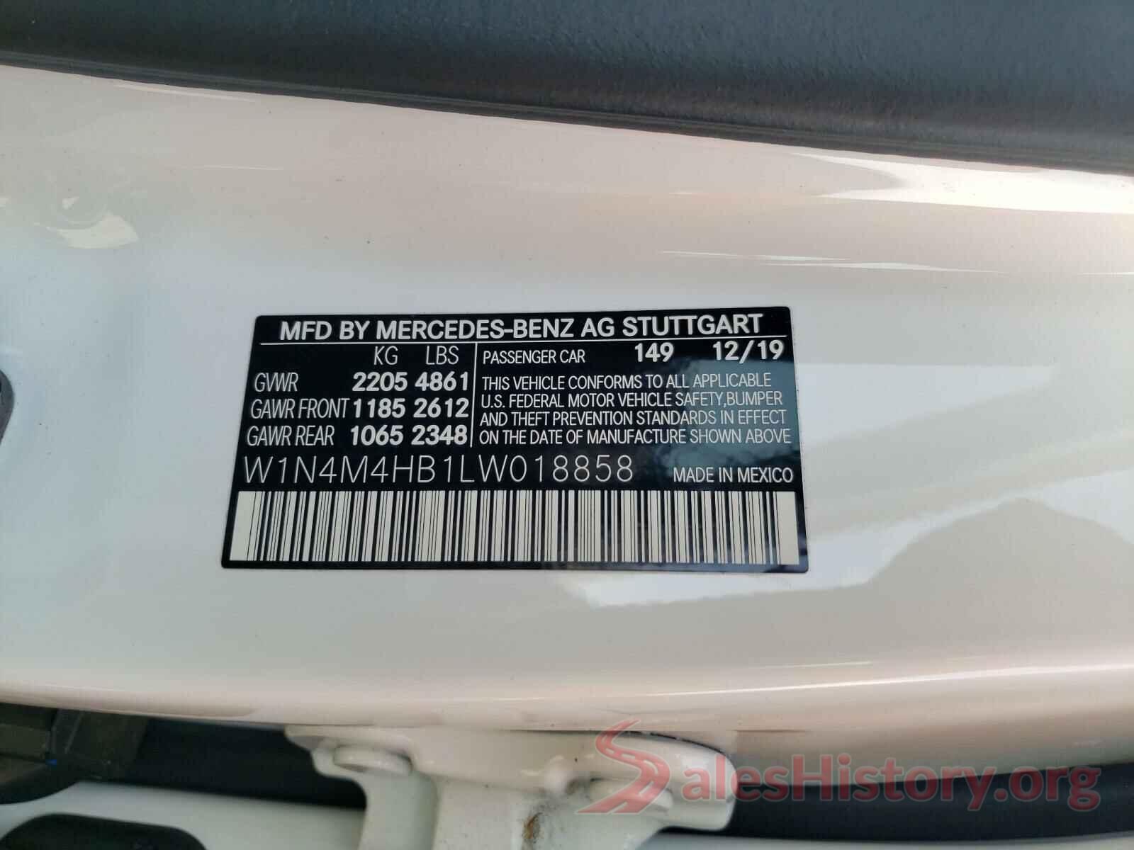 W1N4M4HB1LW018858 2020 MERCEDES-BENZ G CLASS