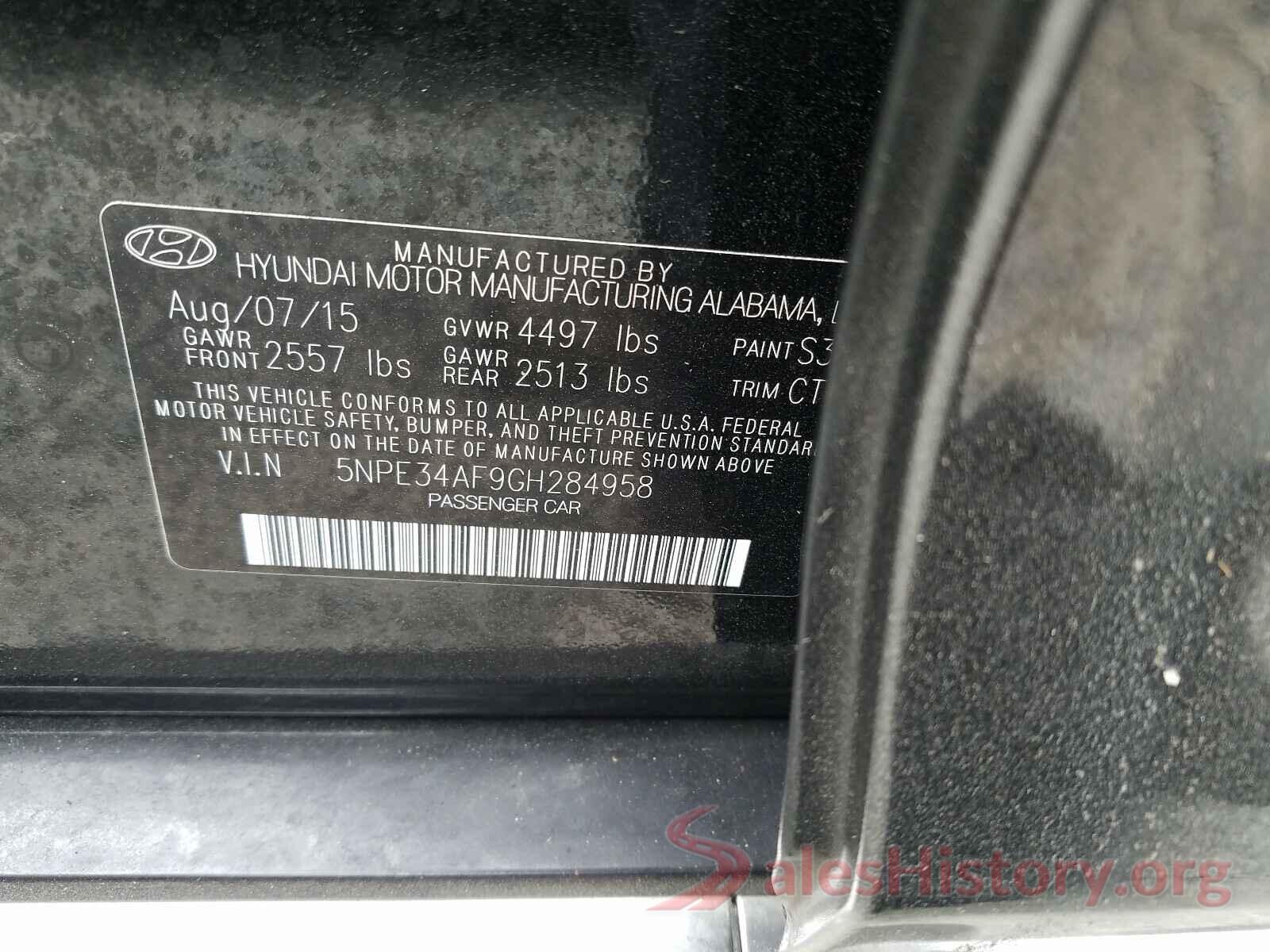 5NPE34AF9GH284958 2016 HYUNDAI SONATA