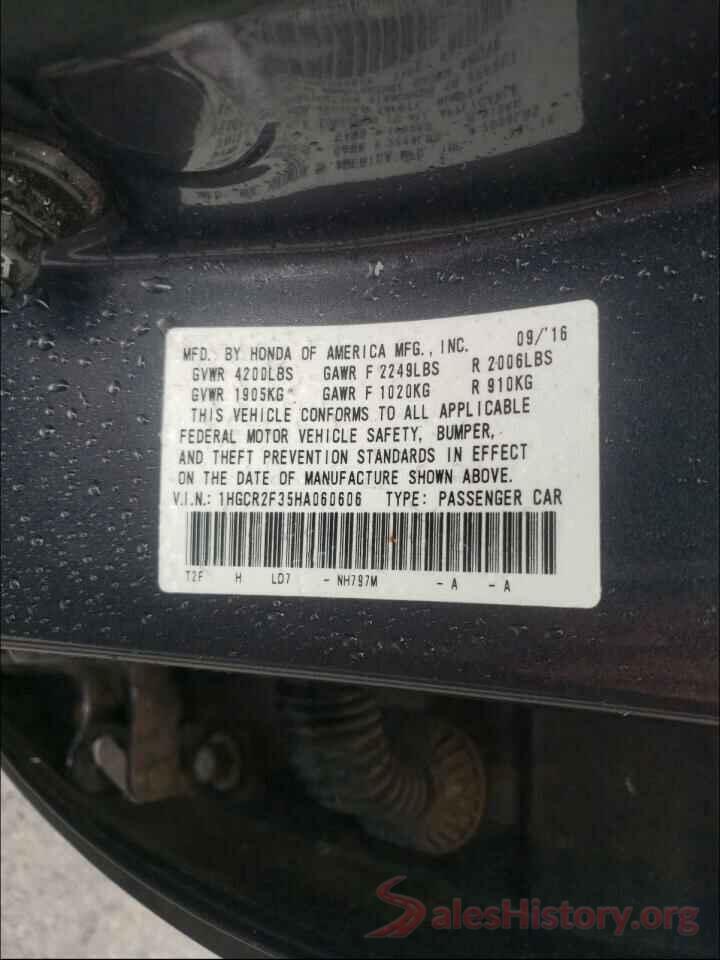 1HGCR2F35HA060606 2017 HONDA ACCORD