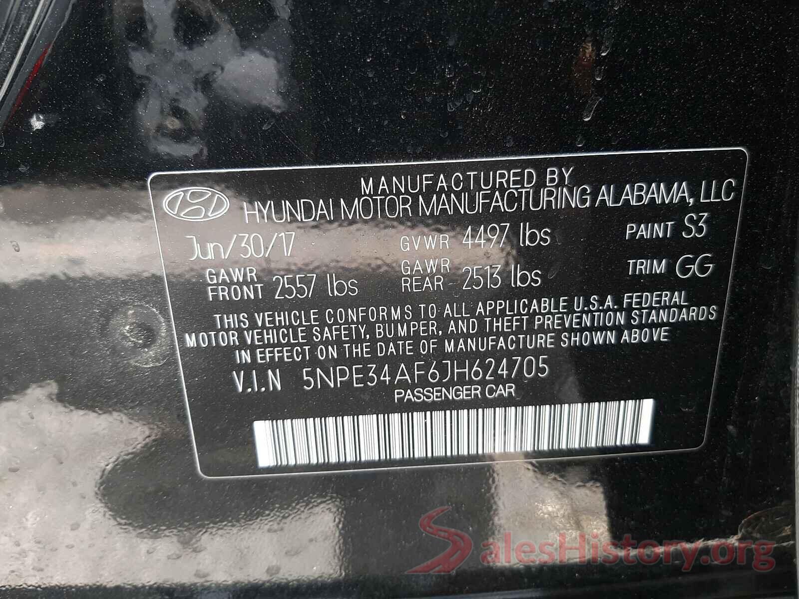 5NPE34AF6JH624705 2018 HYUNDAI SONATA