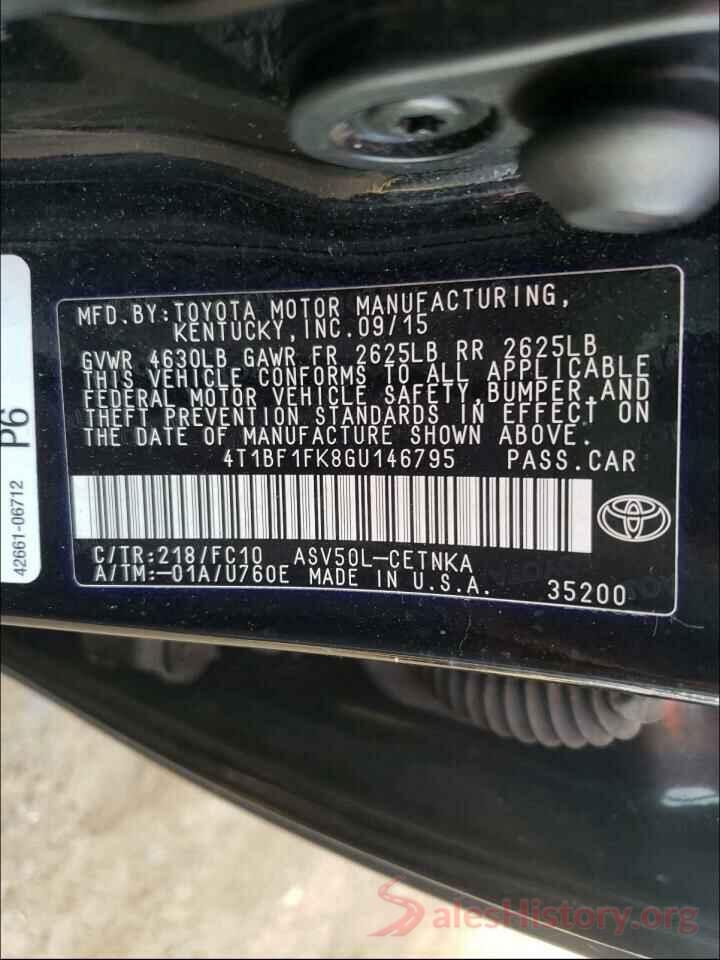 4T1BF1FK8GU146795 2016 TOYOTA CAMRY